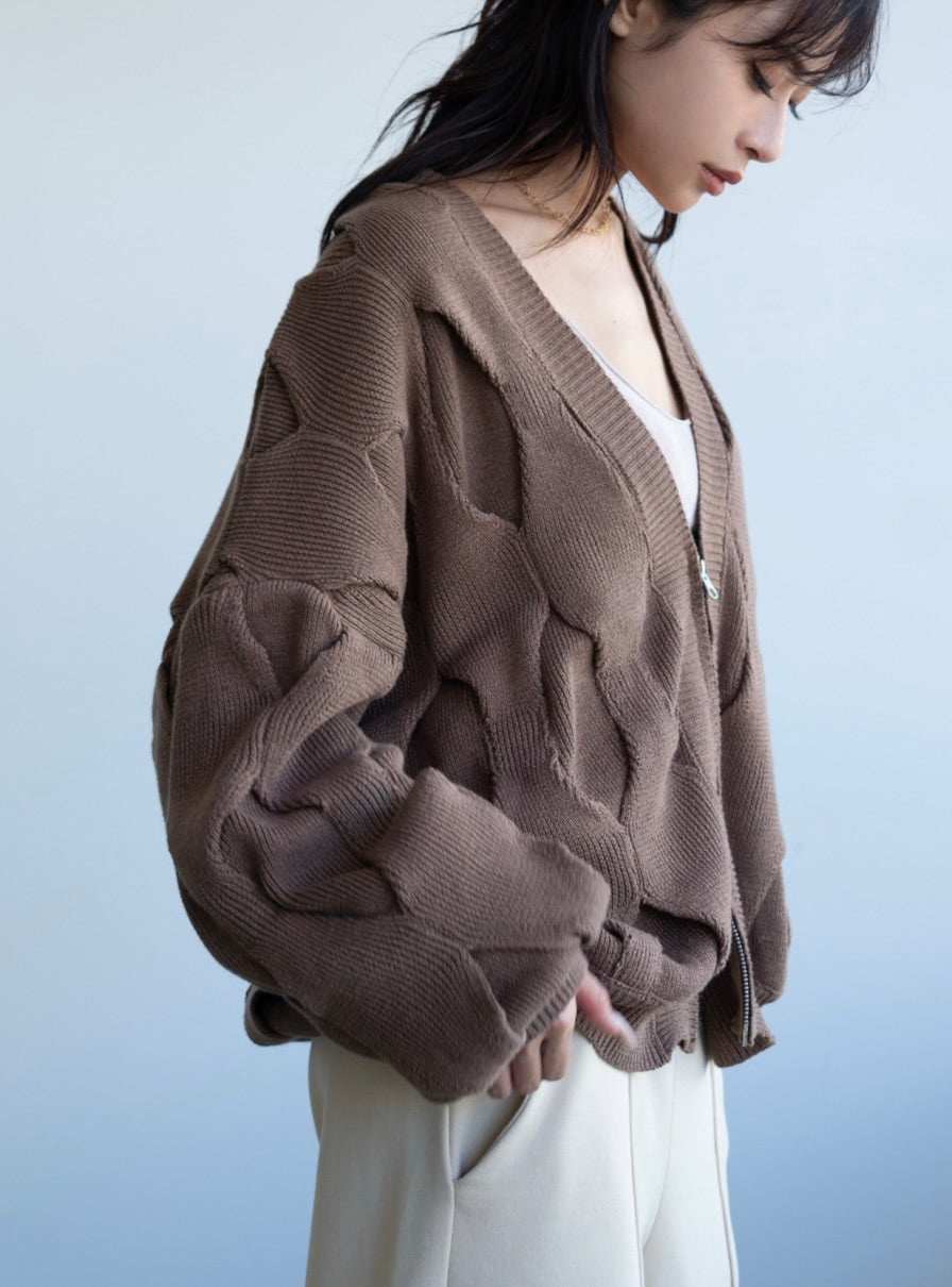 Rhombus Pleated Cardigan – JUEMI 