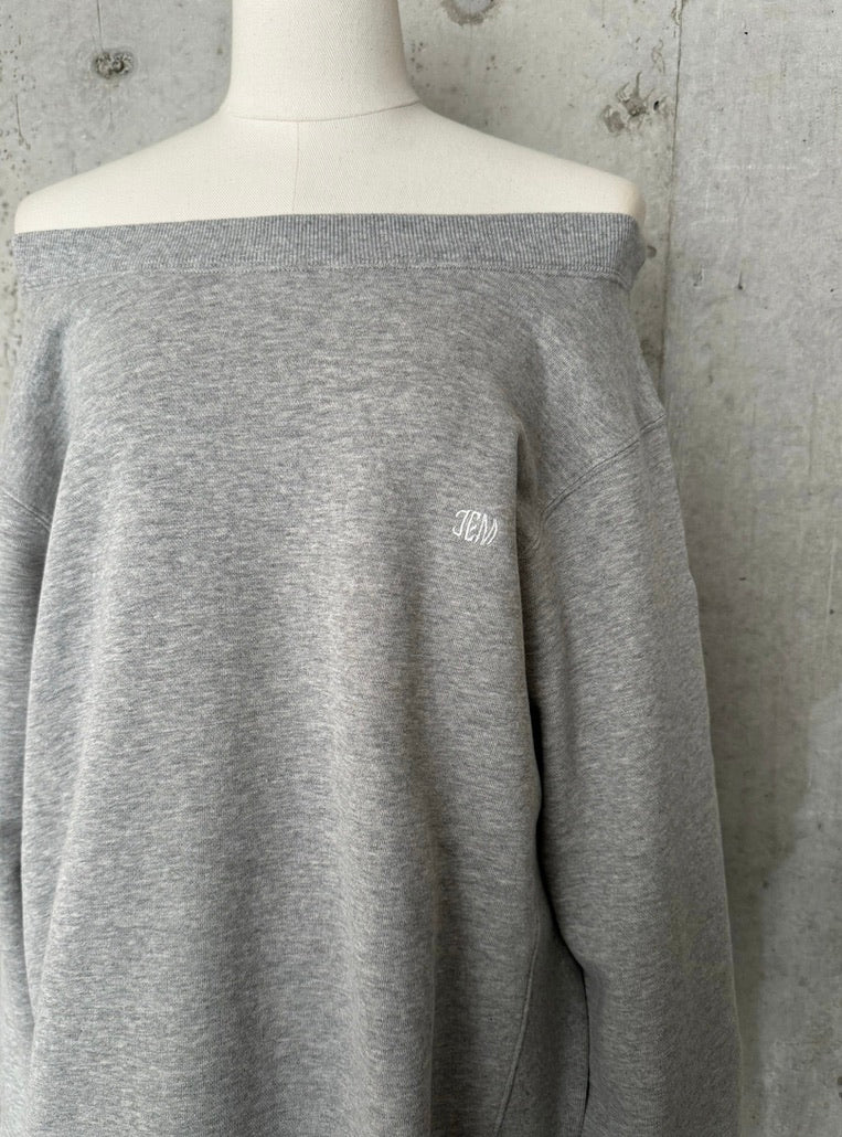 EMB Loose Neck Over Sweat