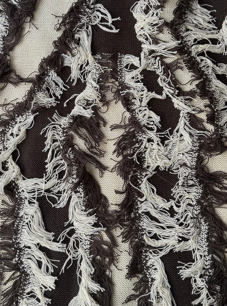 Fringe Bi-color Over Knit