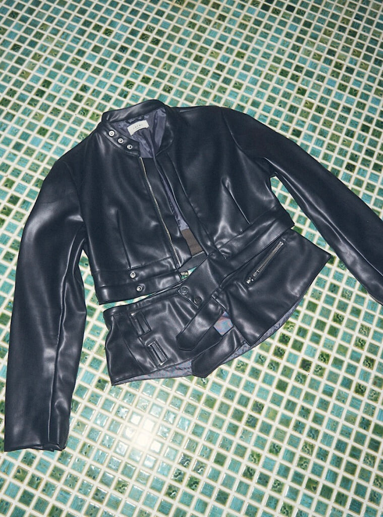 Bi-color Leather Jacket