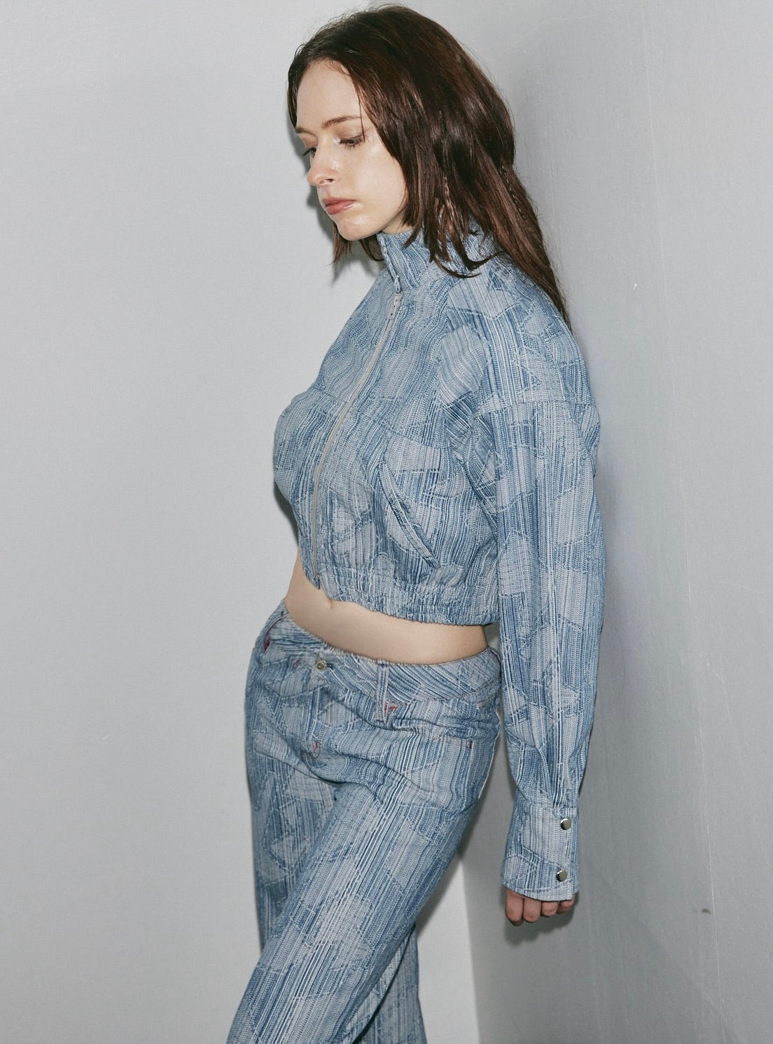 Hair-line Stripe Short Jacket