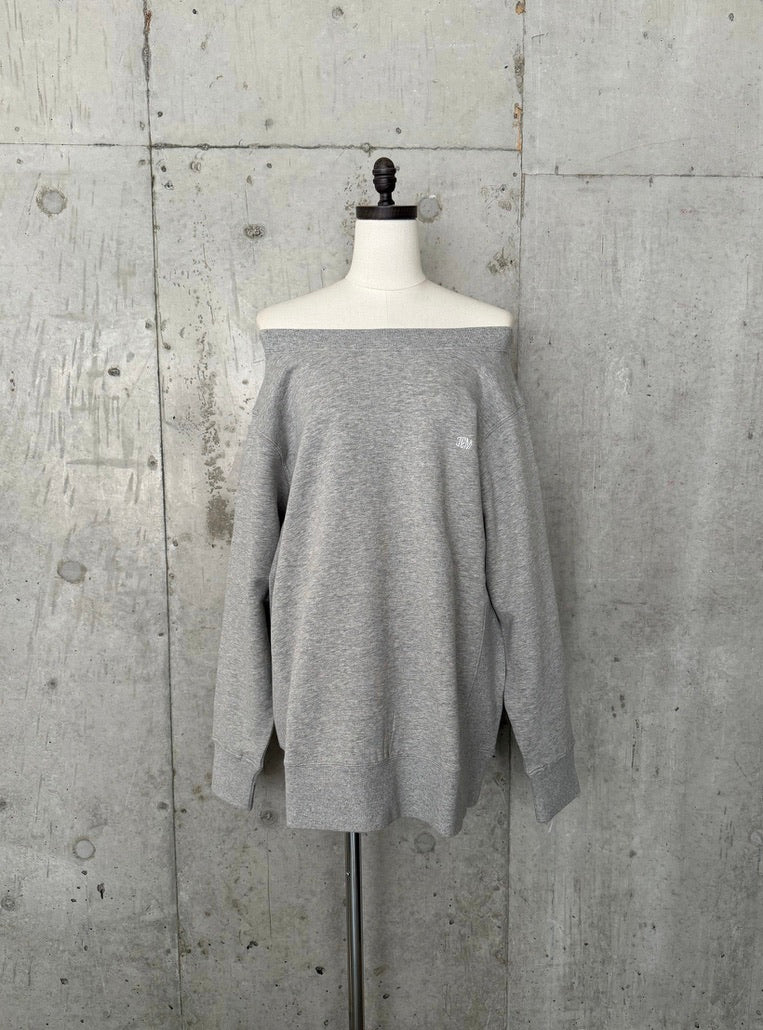 EMB Loose Neck Over Sweat