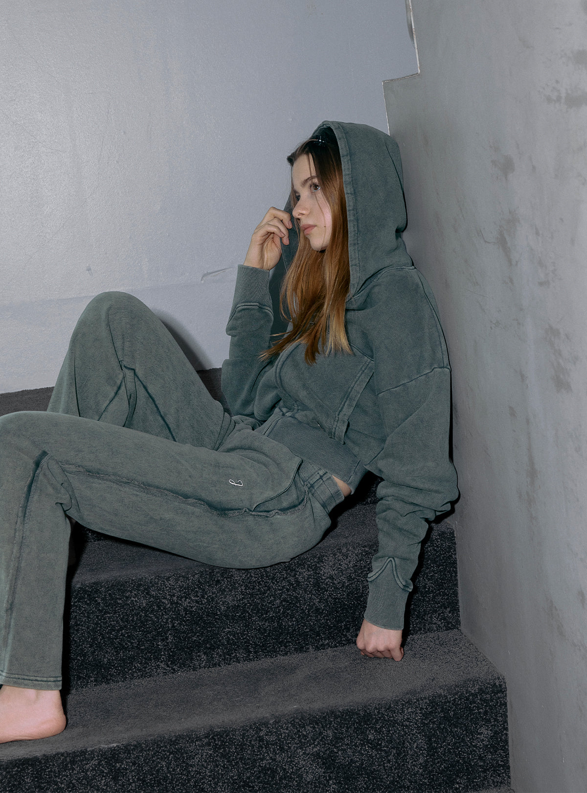 Shadow Cut Off Sweat Pants