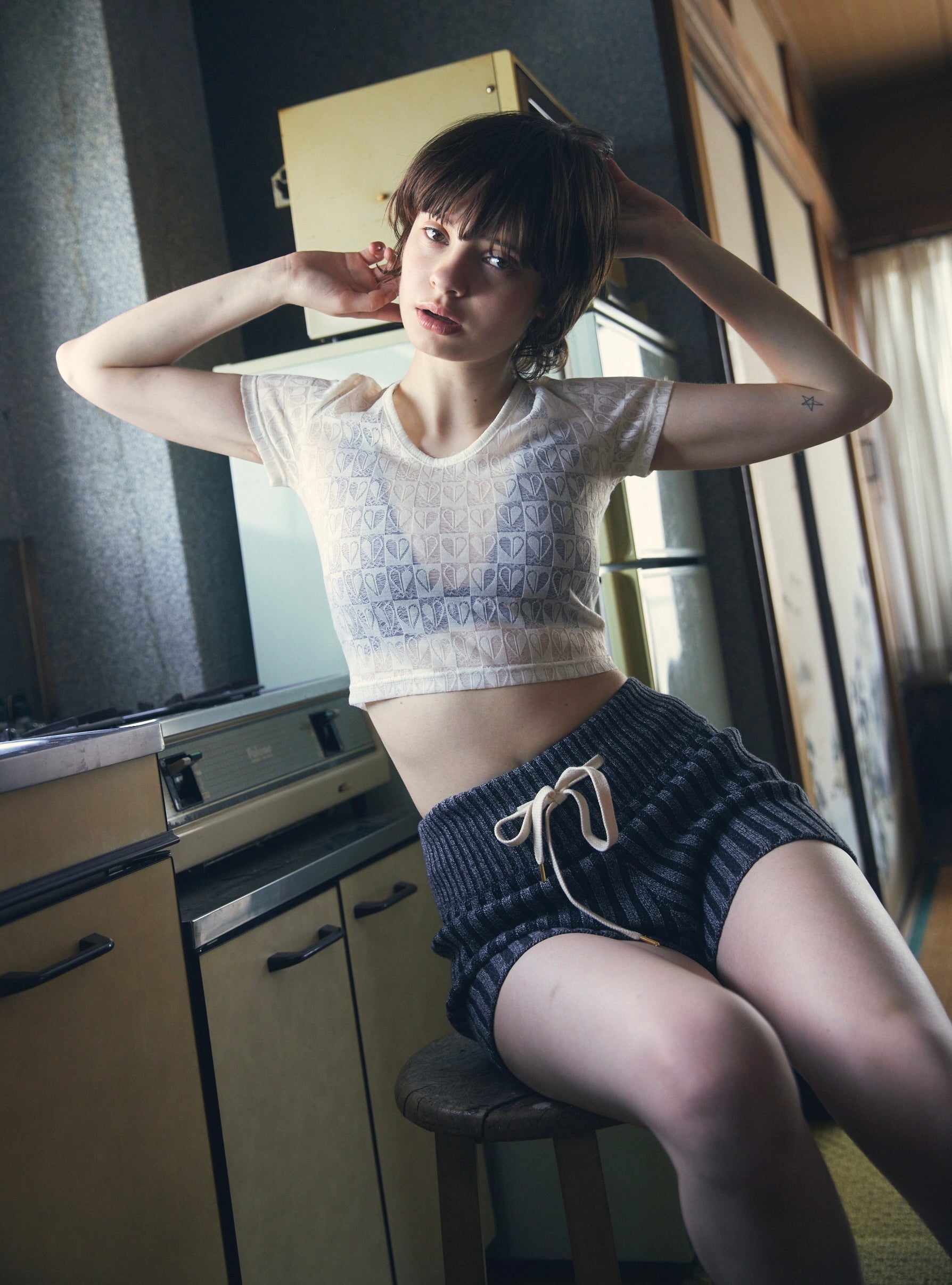 パンツ juemi / Contrast Knit Shorts Contrast Knit Shorts – JUEMI