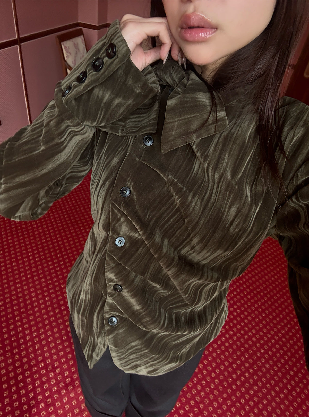 【希少】juemi(ジュエミ) ラムレザー 襟付き 希少】juemi(ジュエミ) ラムレザー 襟付き