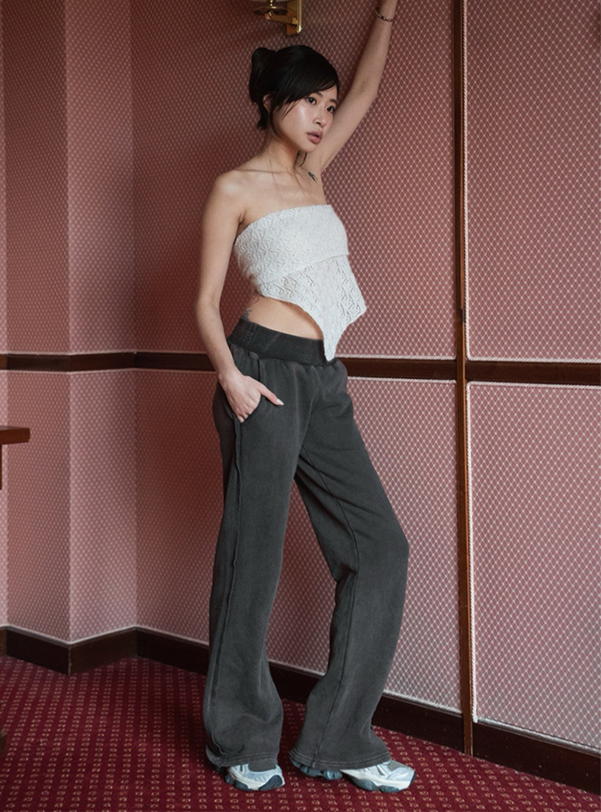 Shadow Cut Off Sweat Pants