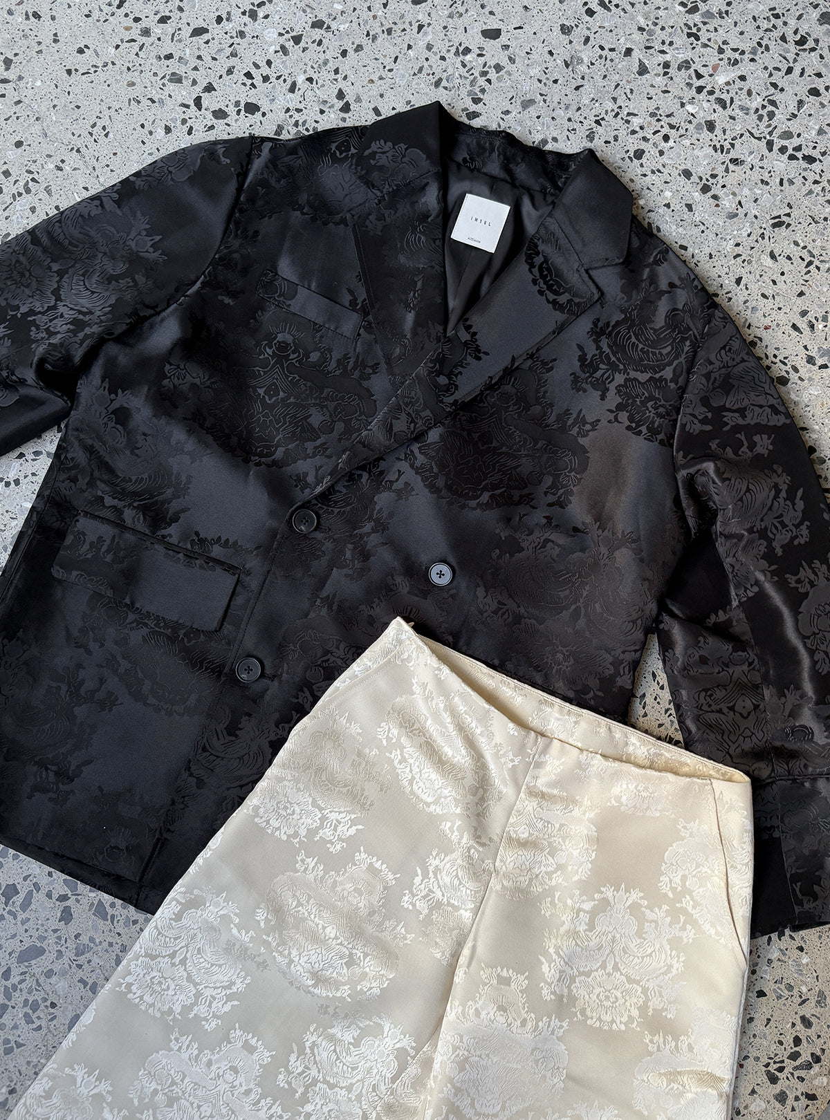 Satin Jacquard Over Jacket