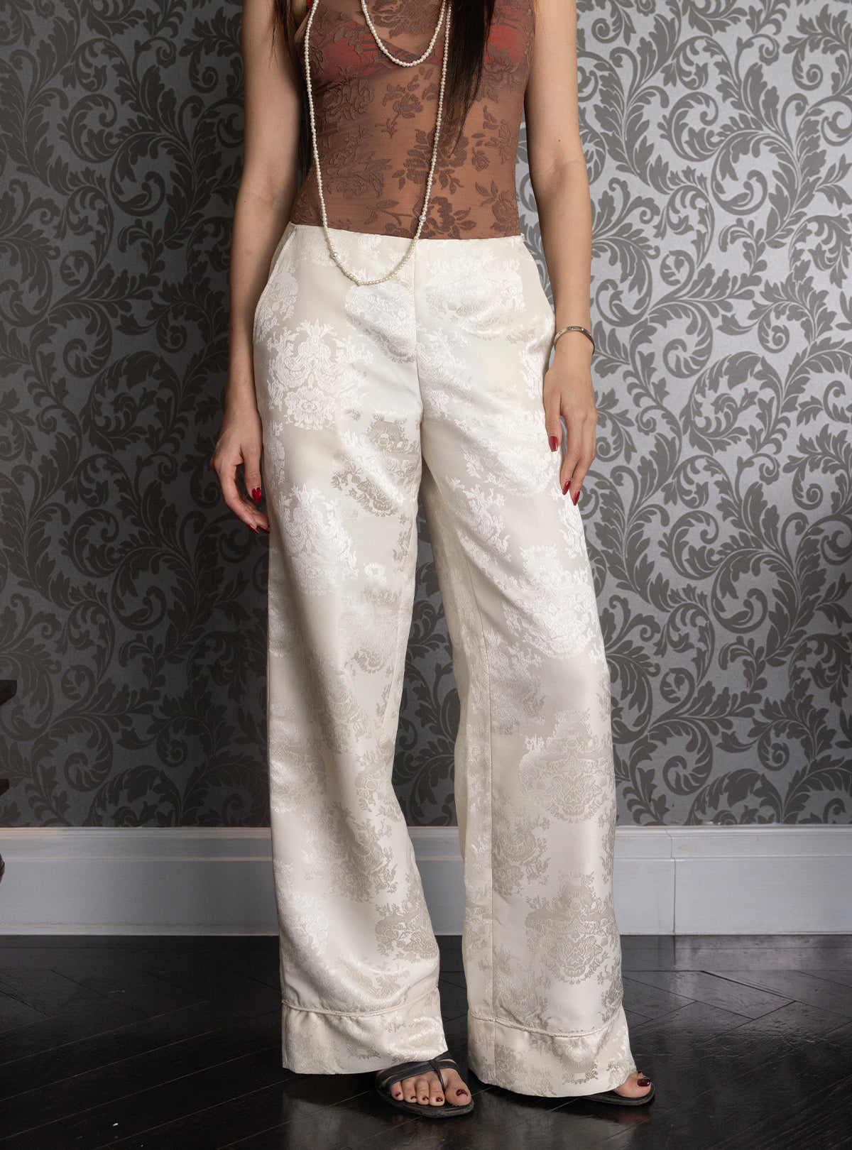 Satin Jacquard LW Pants