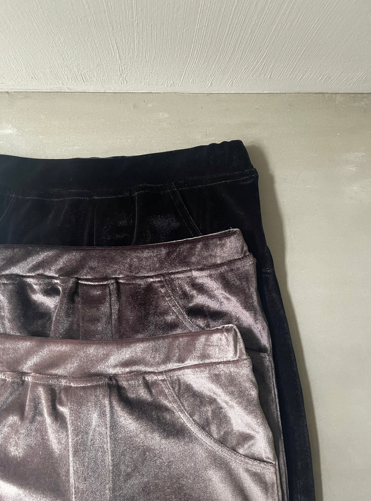 Mesh Luster Velour Pants