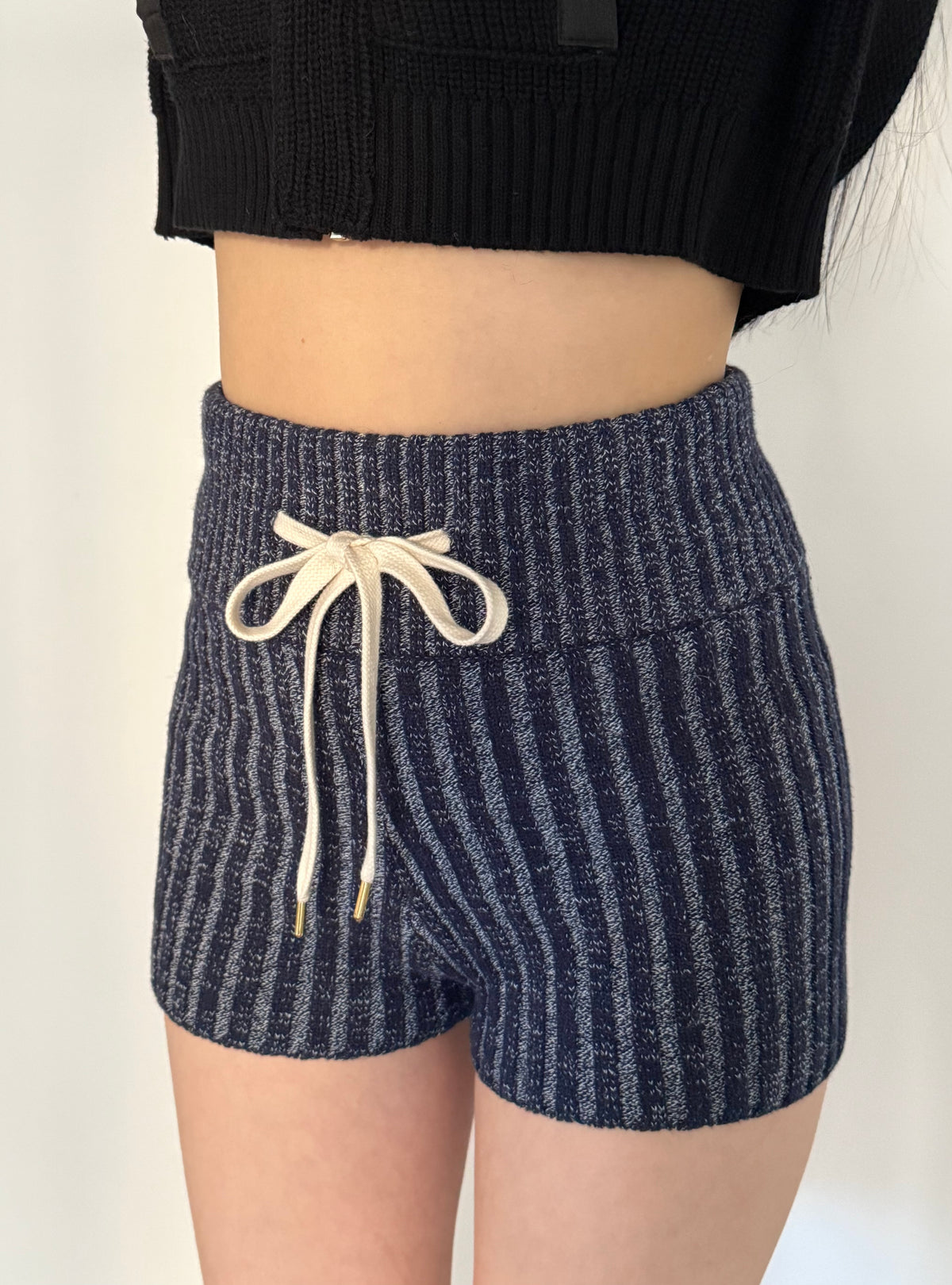 Contrast Knit Shorts