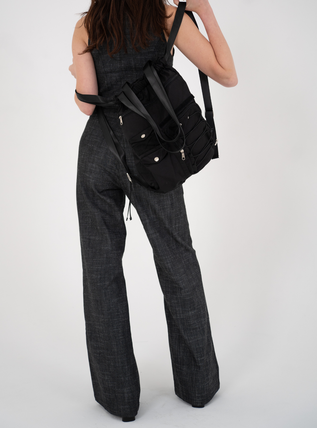 Covered Button Marine Flare Pants