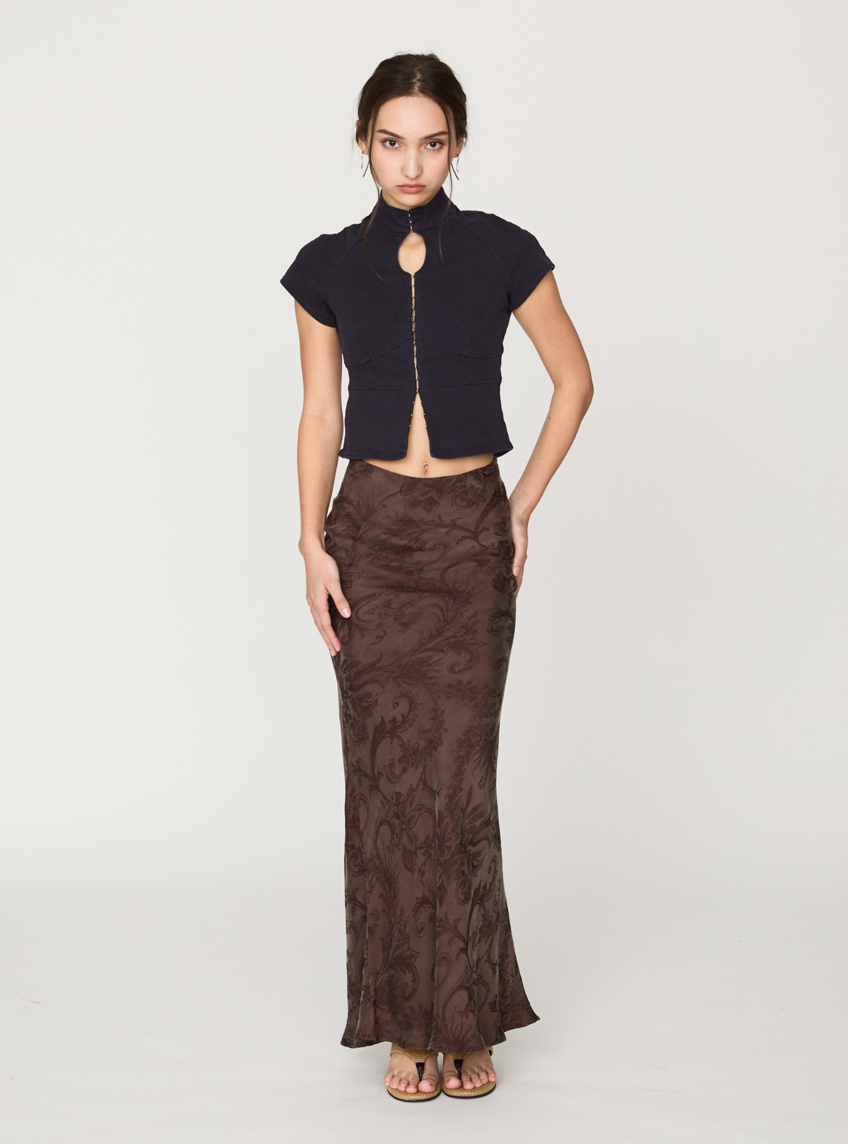 Cutout Peplum Top