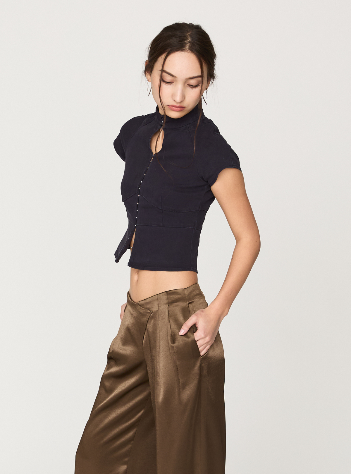 Cutout Peplum Top
