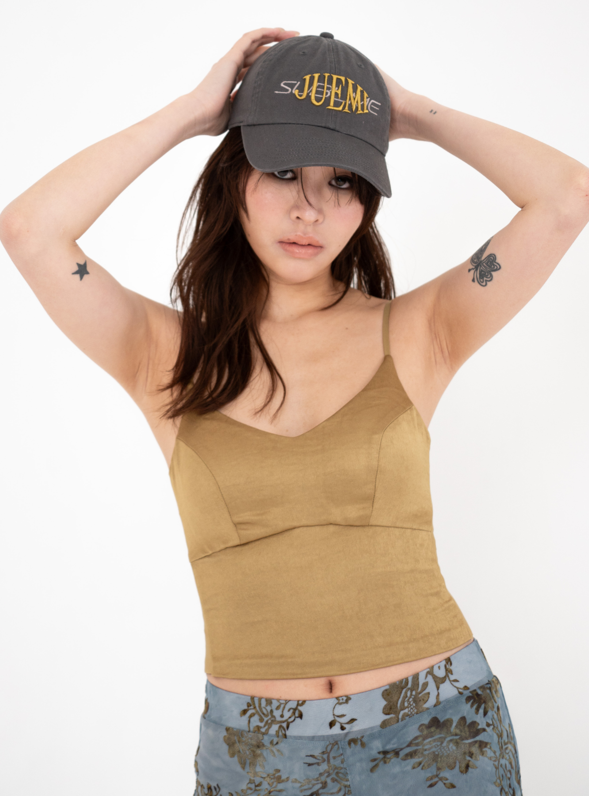 Seam Panel Satin Bustier