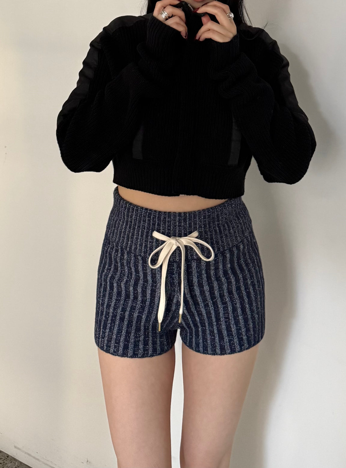 Contrast Knit Shorts