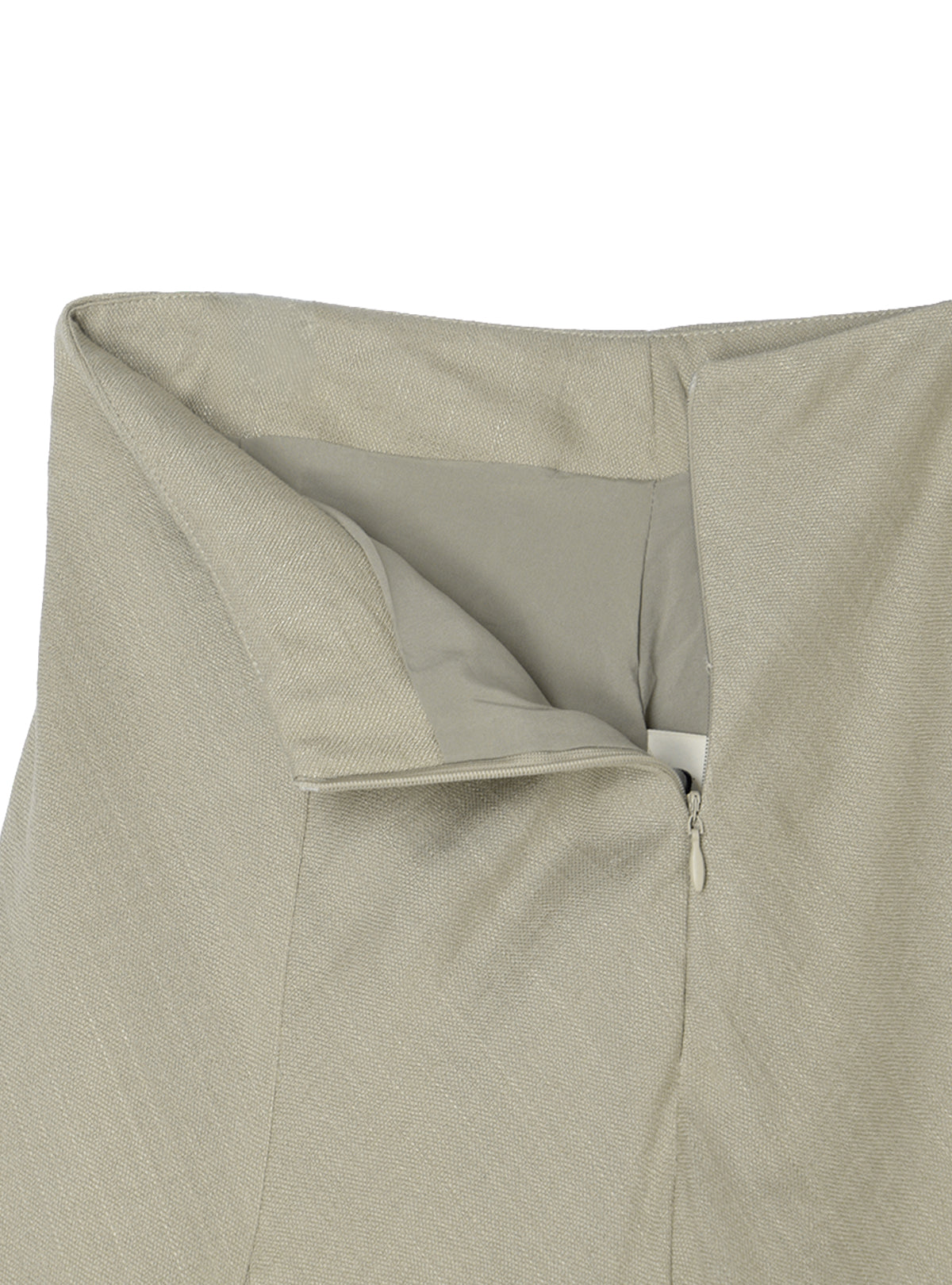 Double Slit Linen Skirt