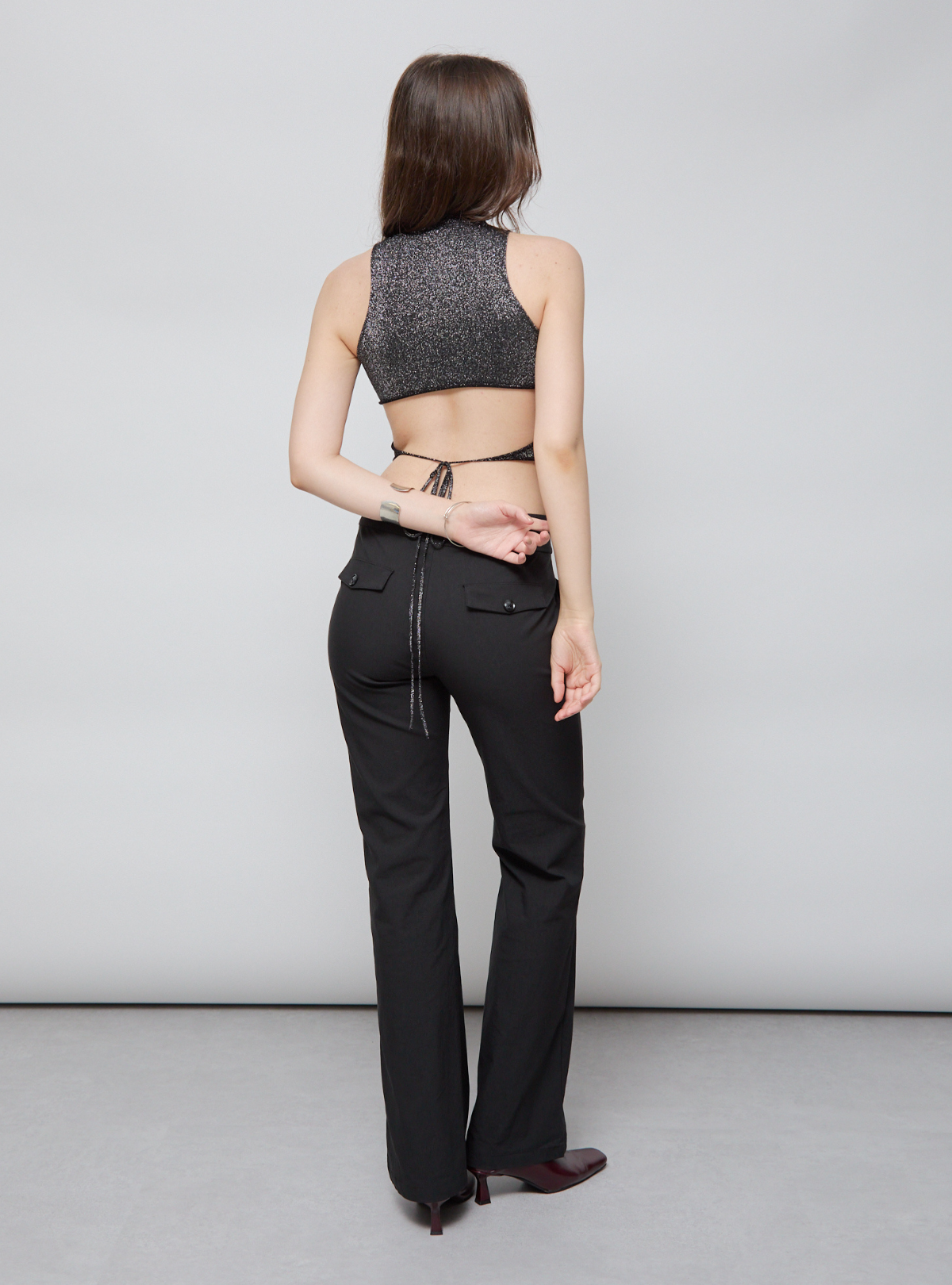 Double Belt Flare Pants