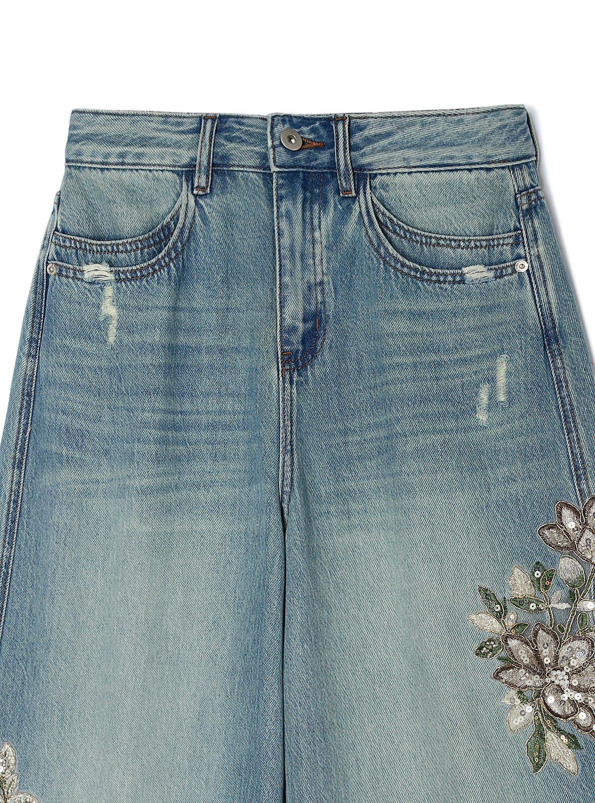 Bijou Bloom Wide Denim