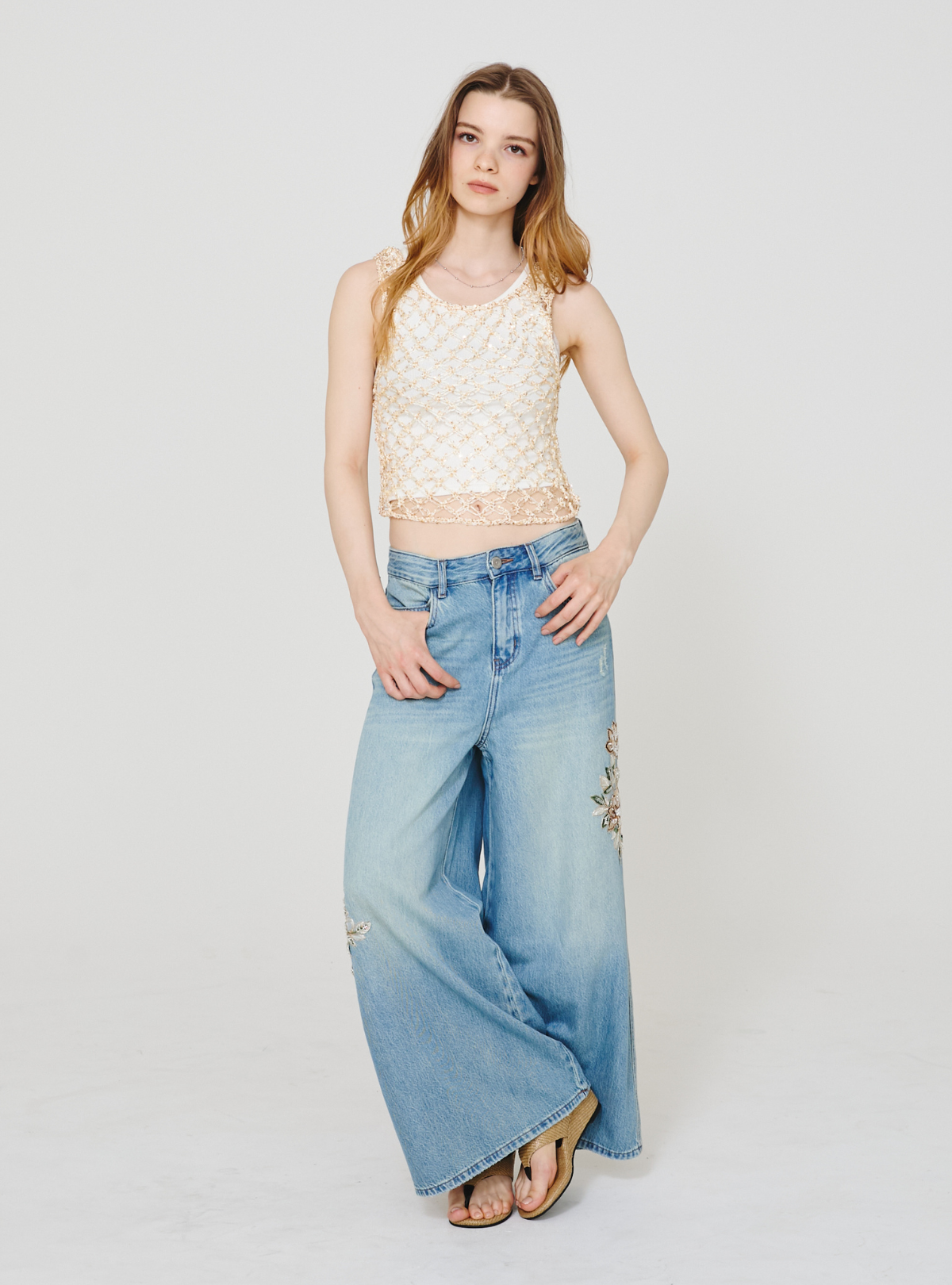 Bijou Bloom Wide Denim