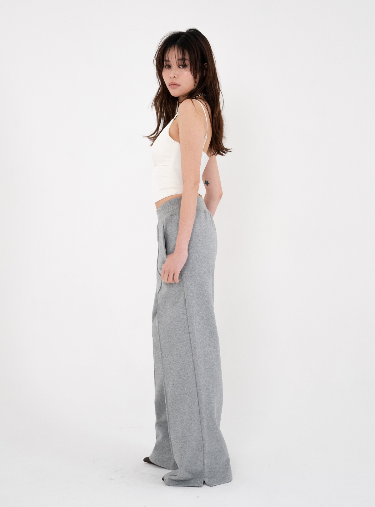 Seam Panel Satin Bustier