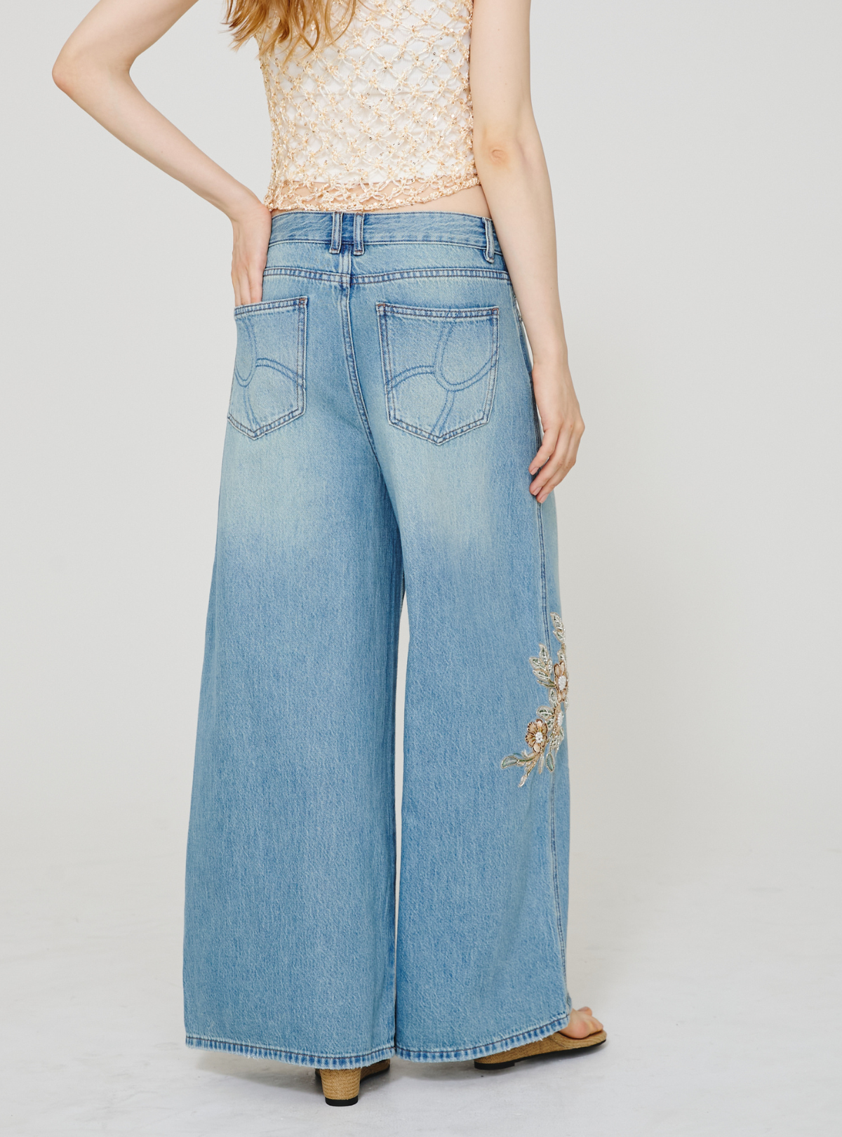 Bijou Bloom Wide Denim