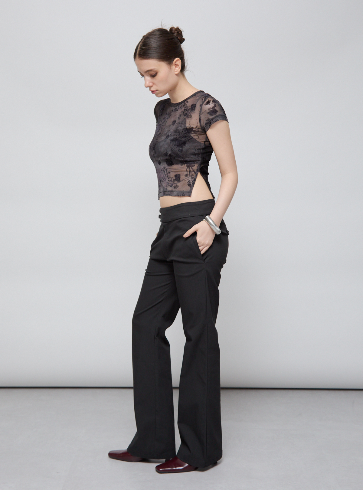 Double Belt Flare Pants