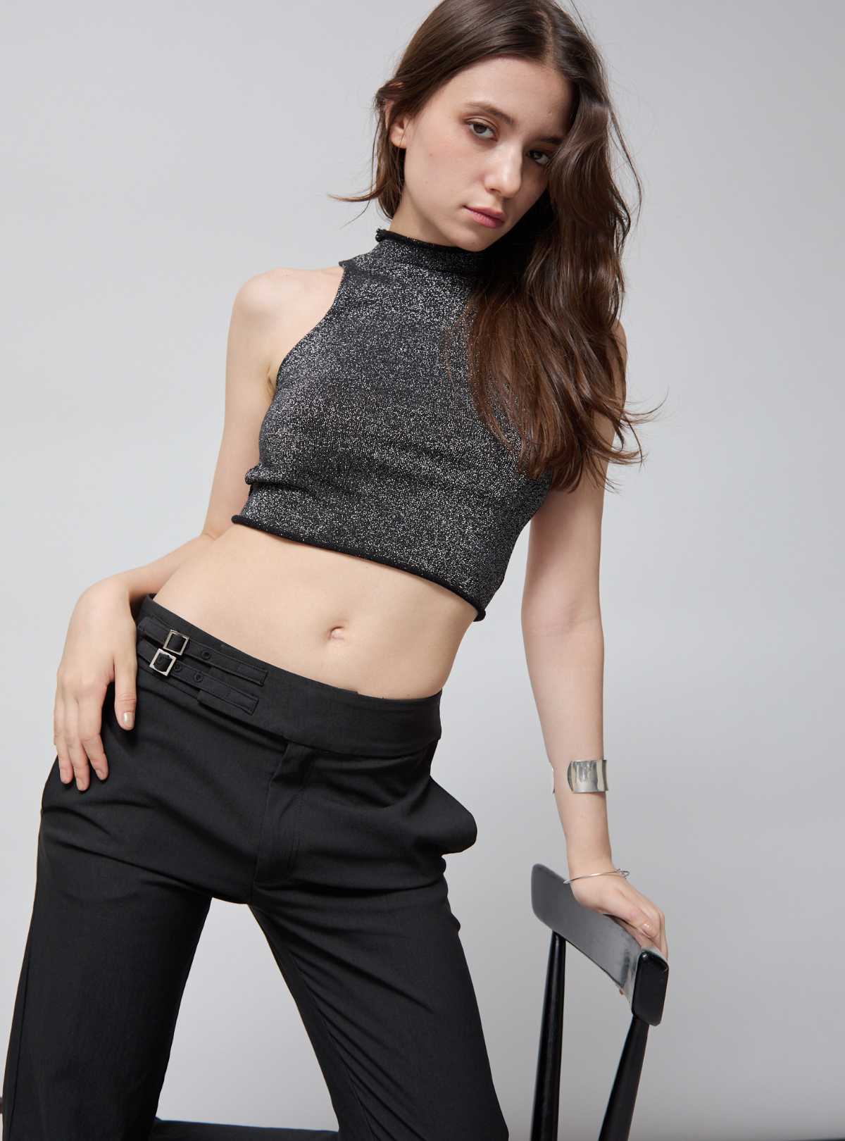 Double Belt Flare Pants