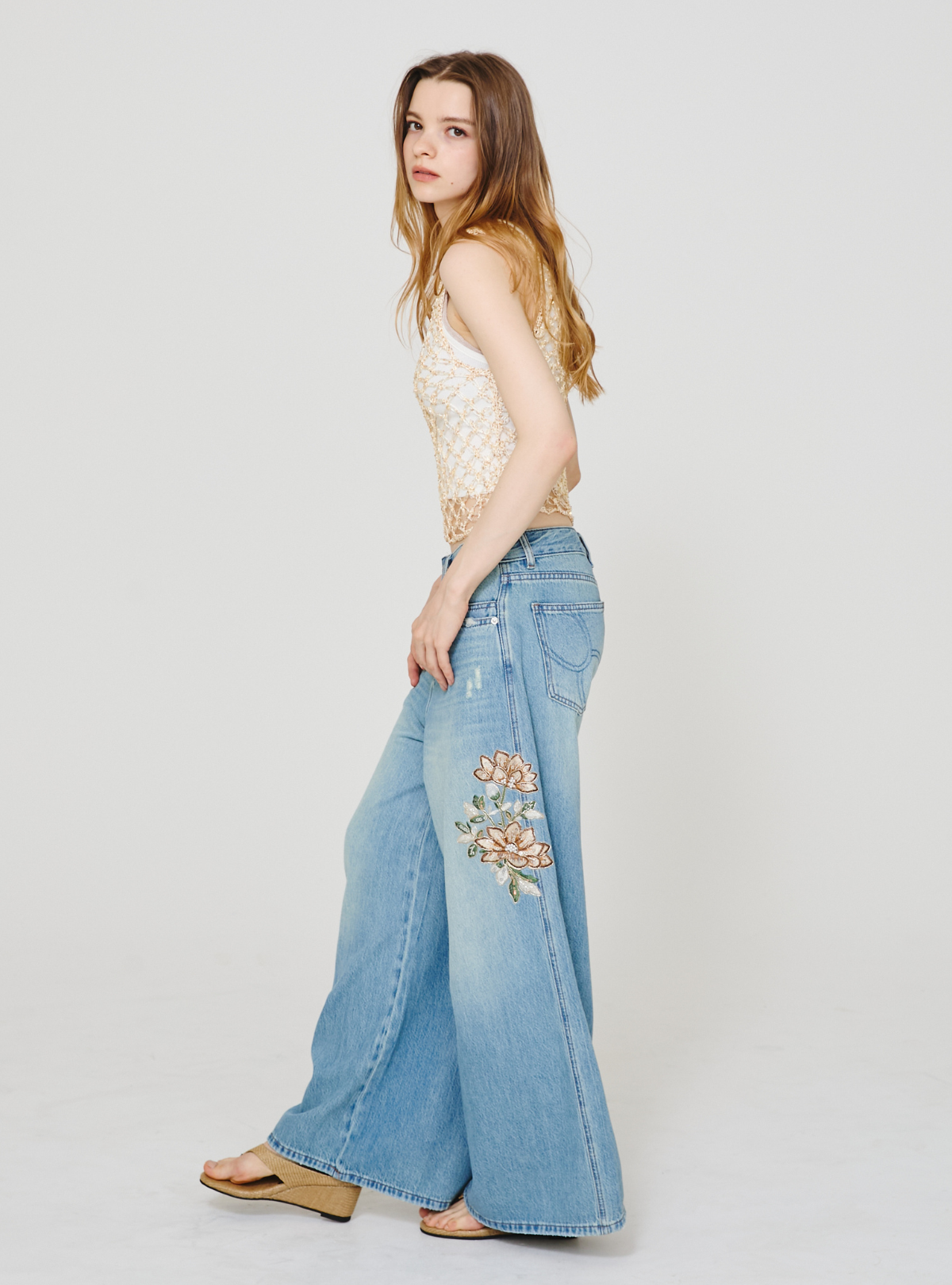 Bijou Bloom Wide Denim