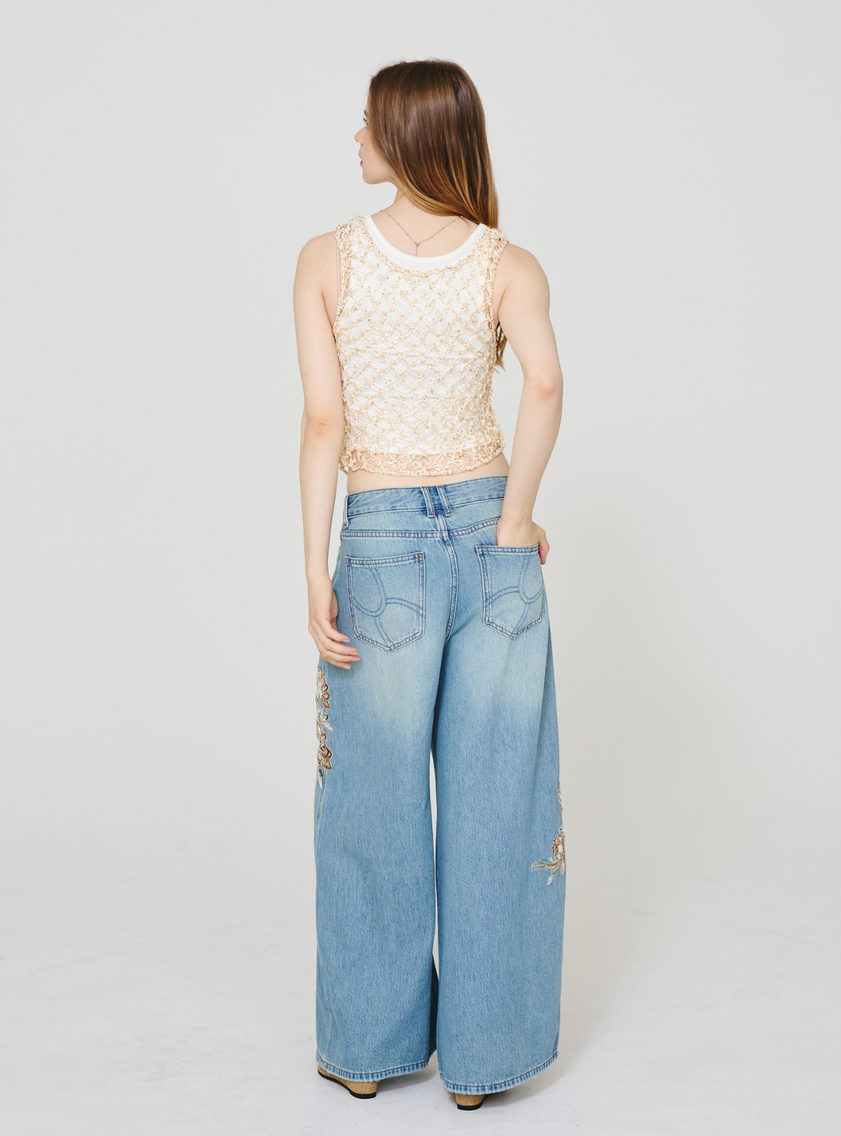 Bijou Bloom Wide Denim
