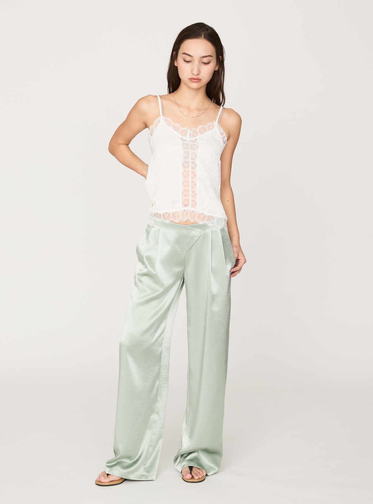 Back Knot Lace Cami