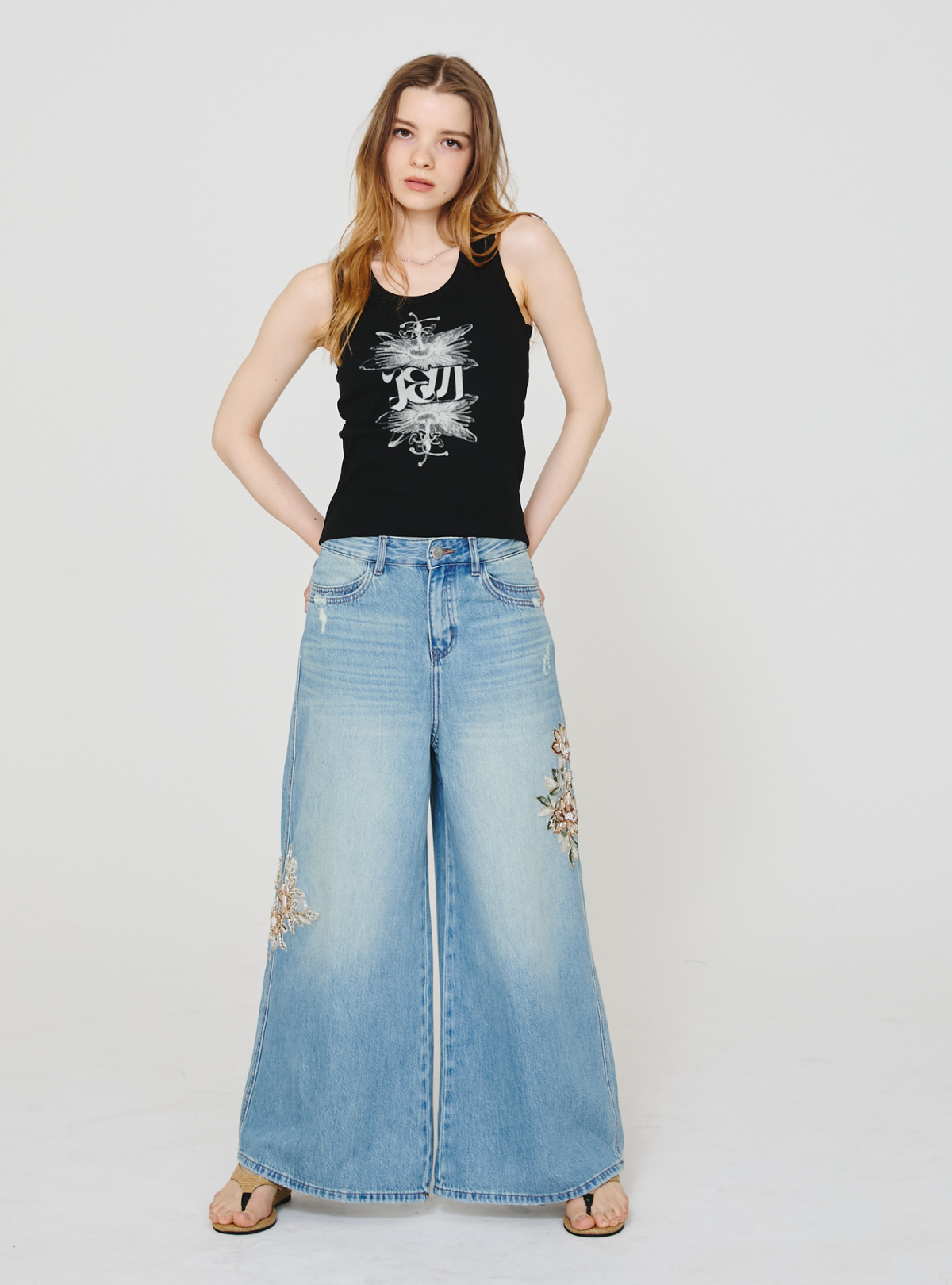 Bijou Bloom Wide Denim