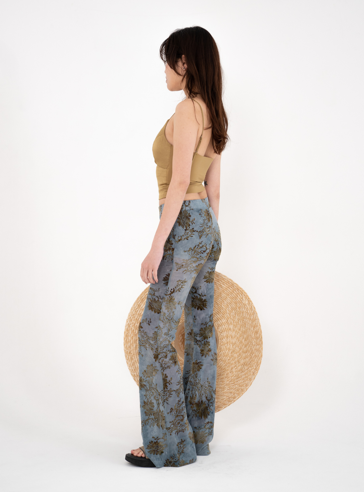Seam Panel Satin Bustier