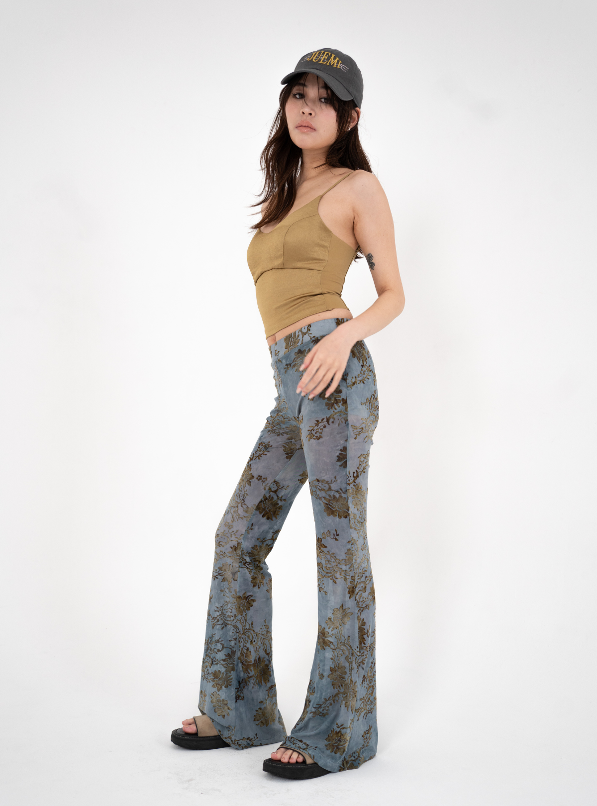 Seam Panel Satin Bustier