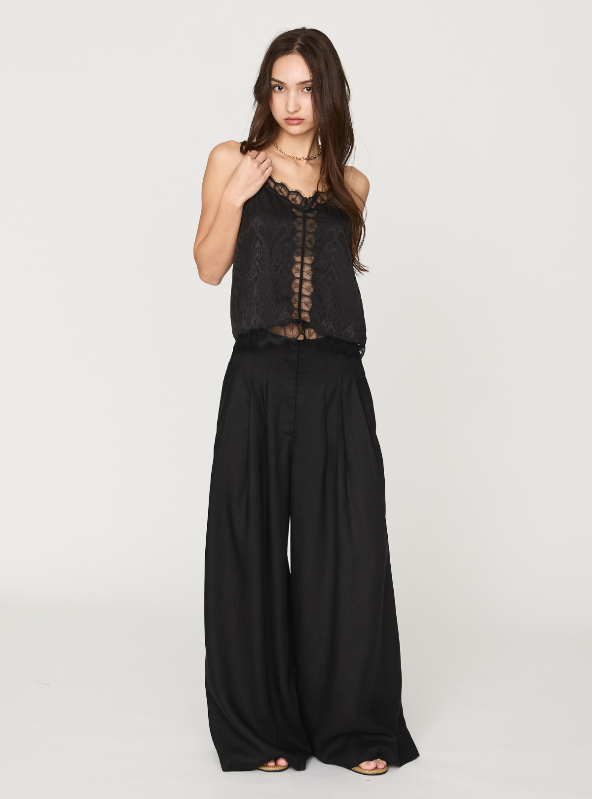 Back Knot Lace Cami