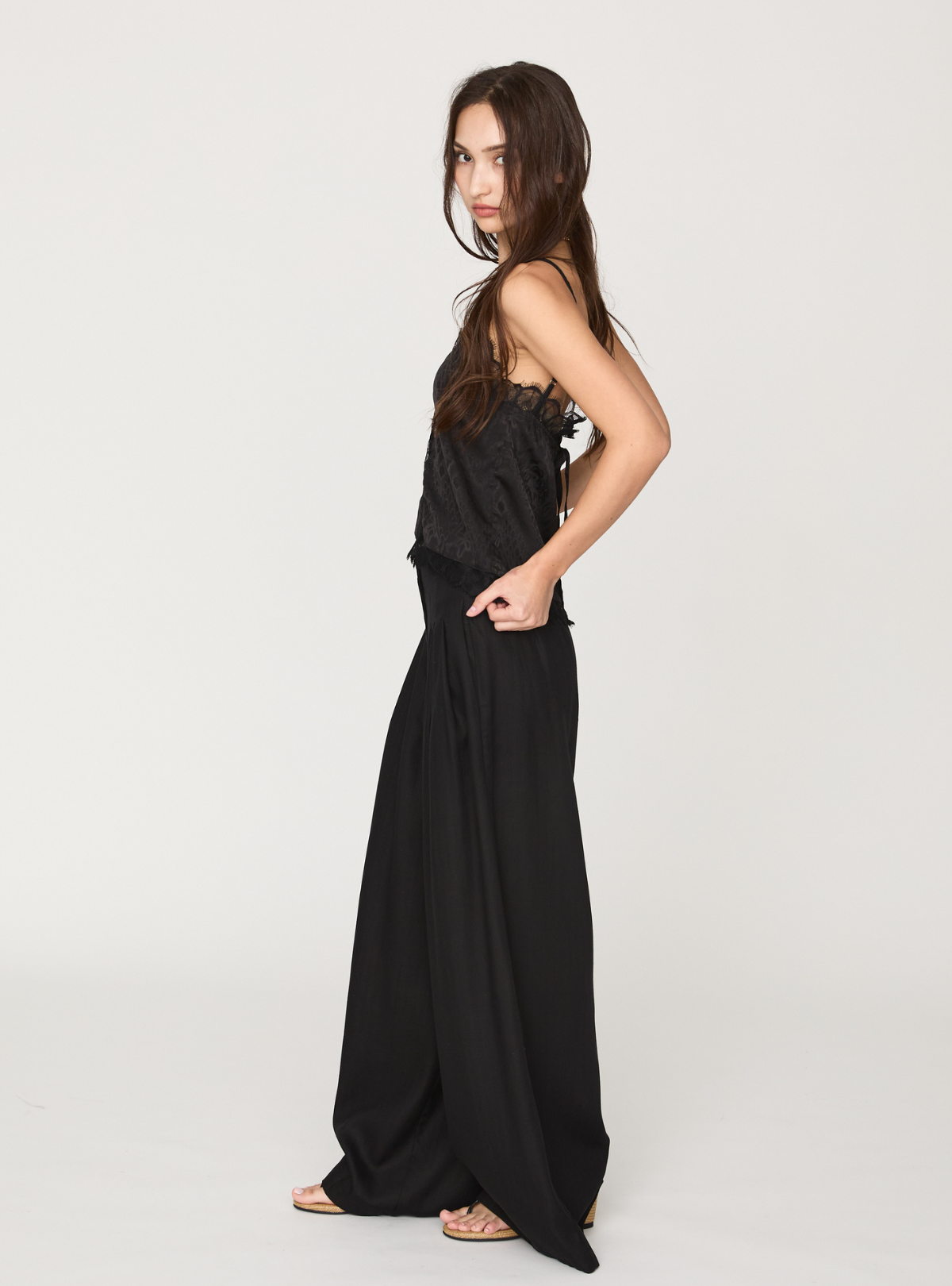 Back Knot Lace Cami