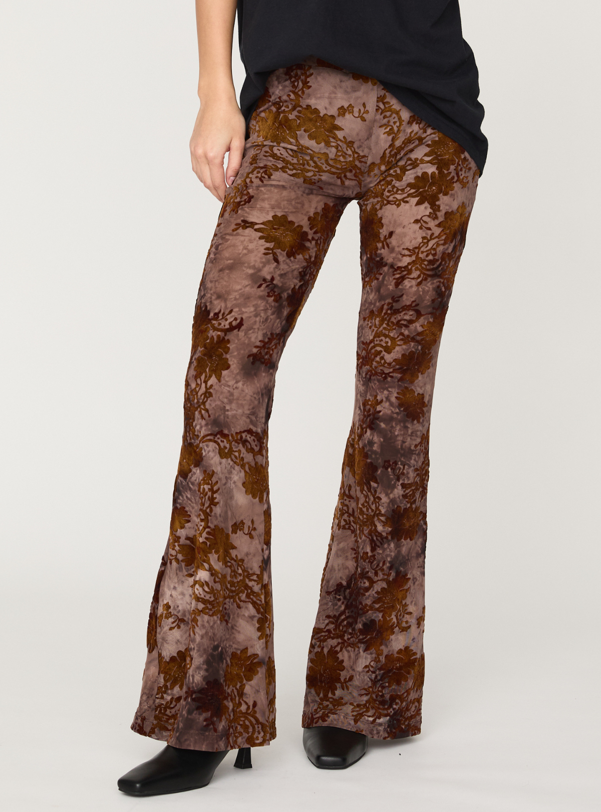 Flocky Tulle Flare Pants