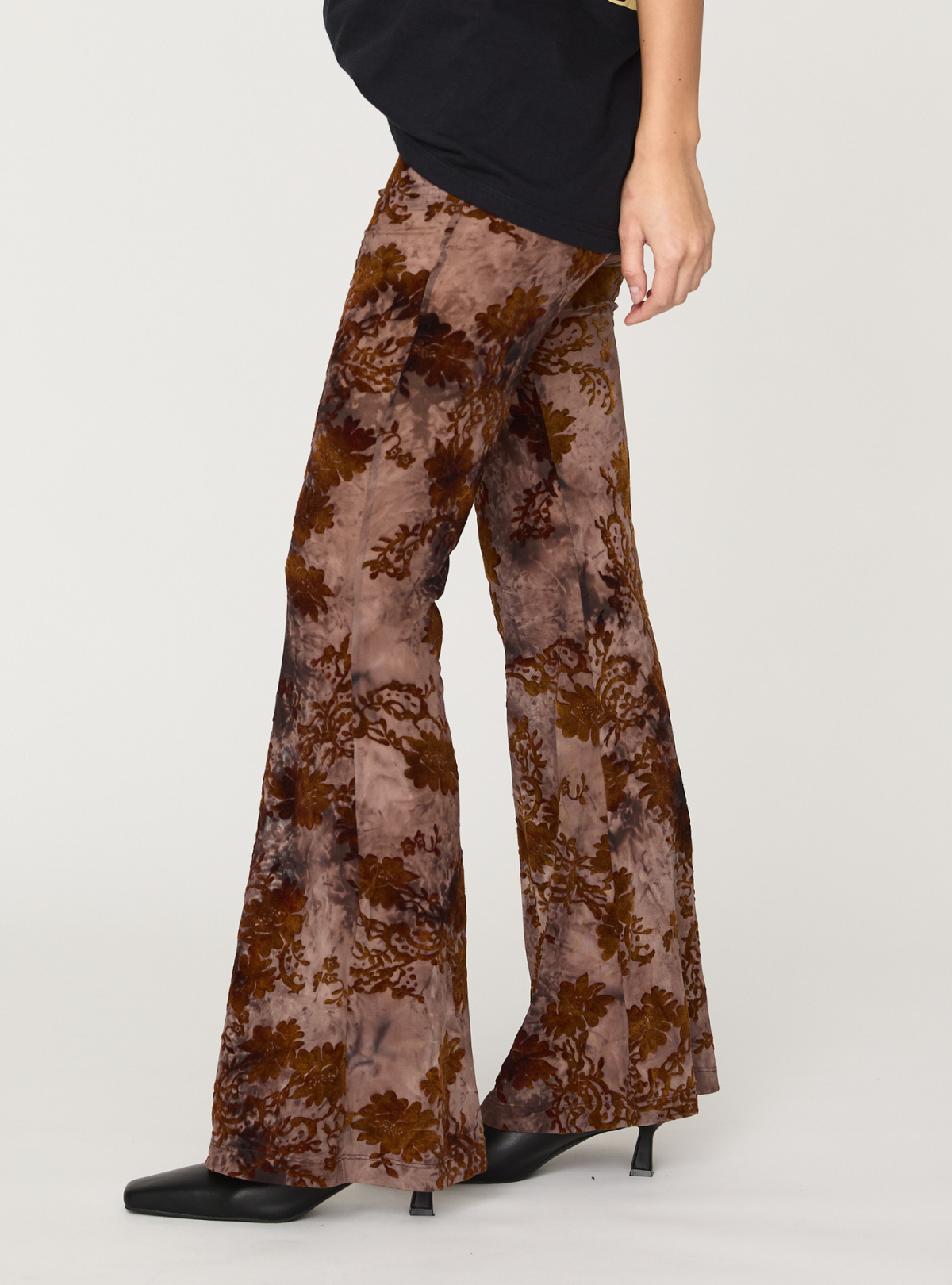 Flocky Tulle Flare Pants