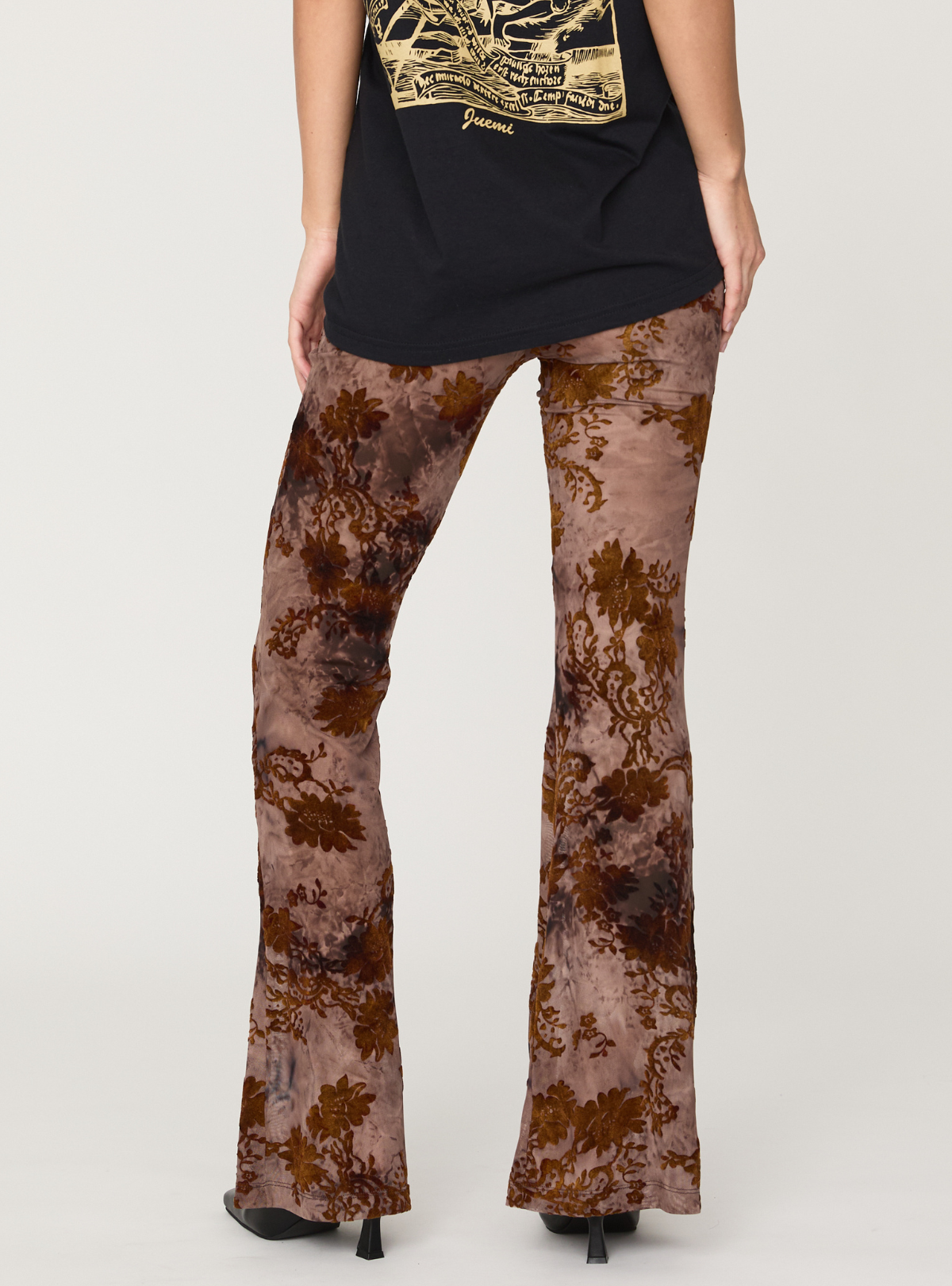 Flocky Tulle Flare Pants