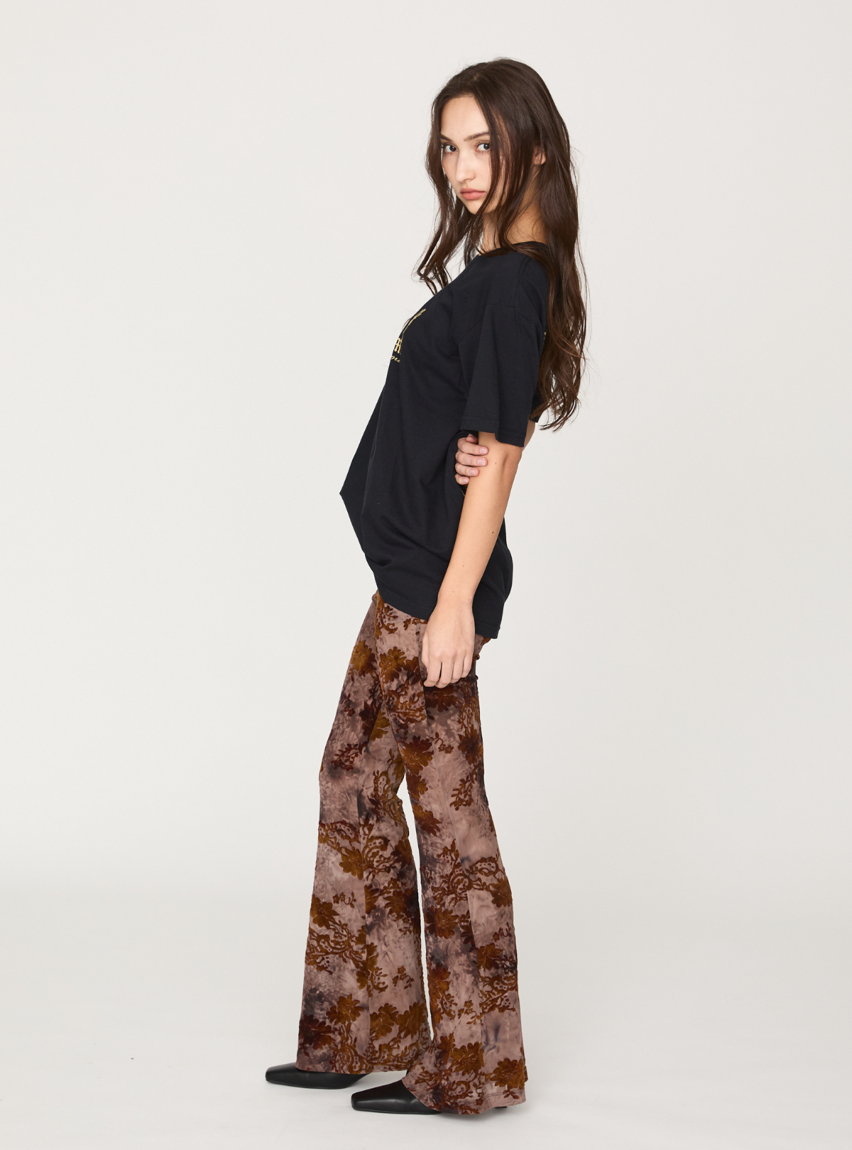 Flocky Tulle Flare Pants