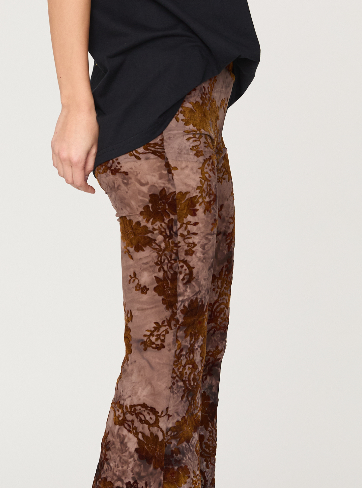 Flocky Tulle Flare Pants
