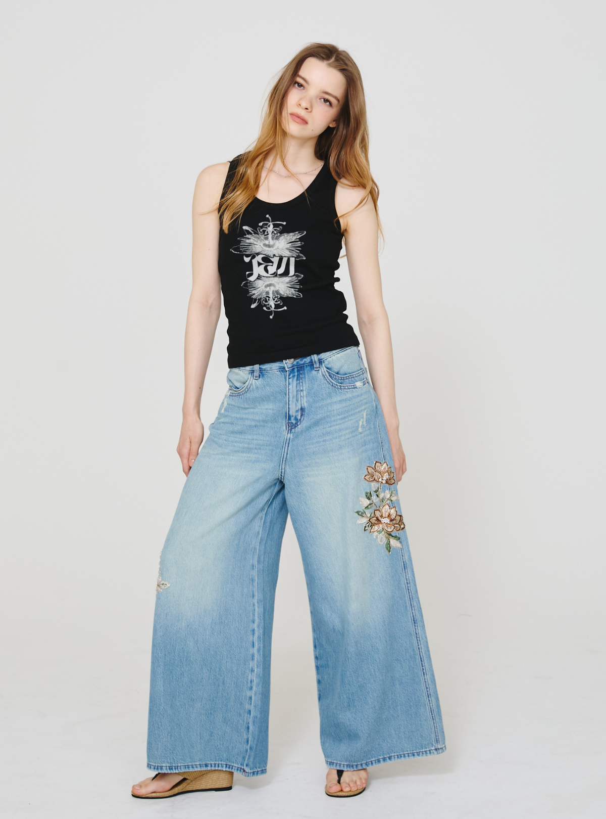 Passiflora Rib Tank Top