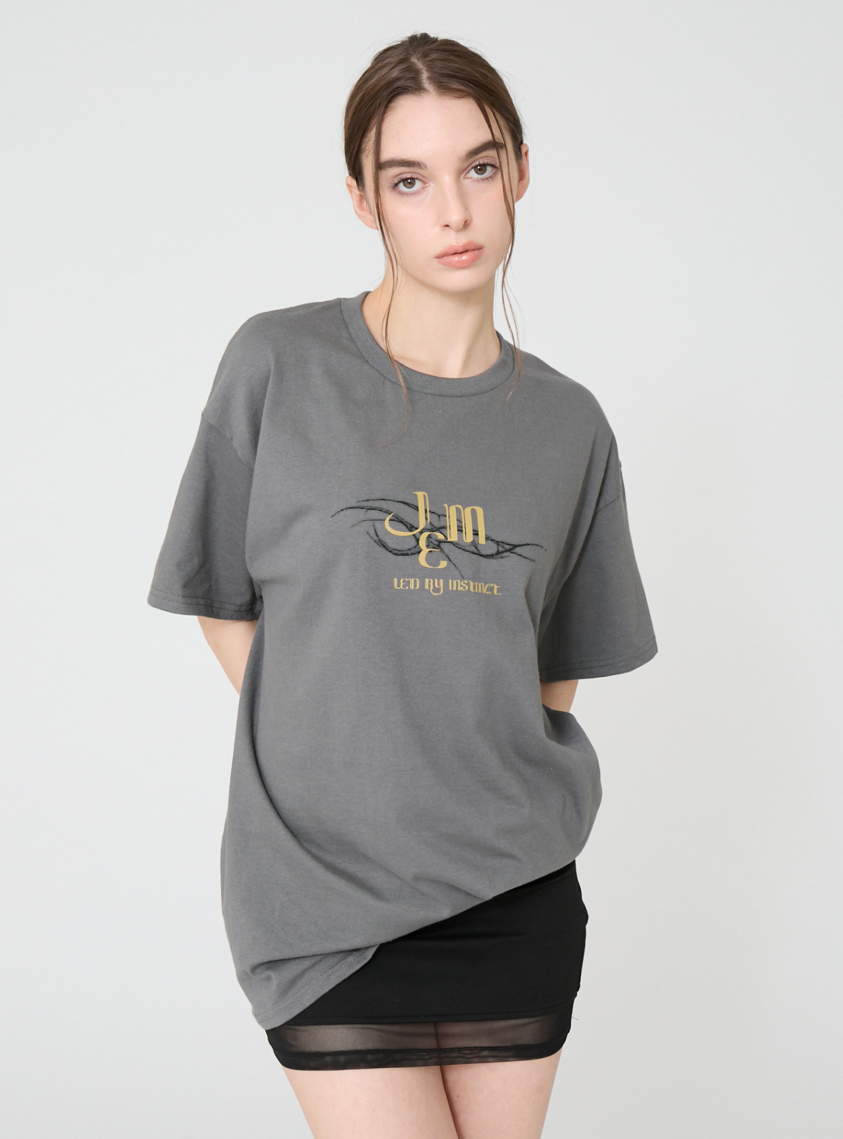 Noir Bloom Loose Tee
