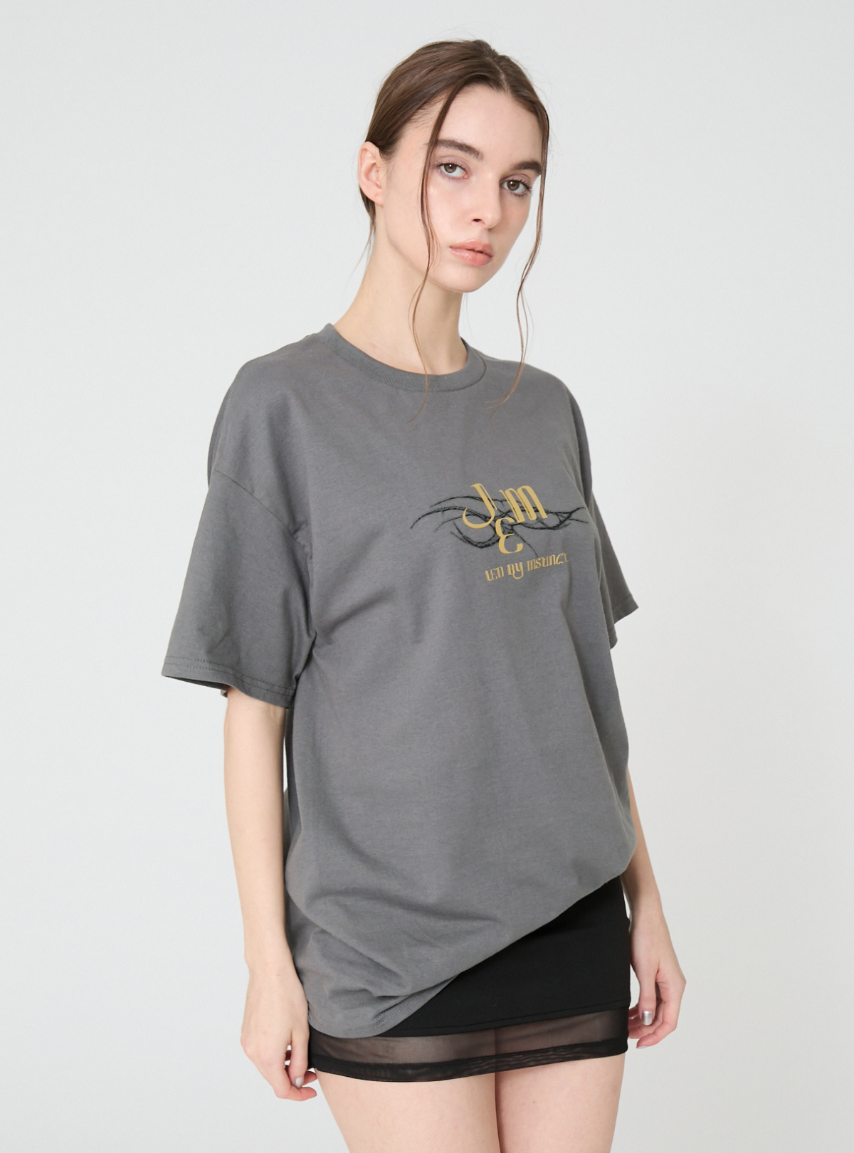 Noir Bloom Loose Tee