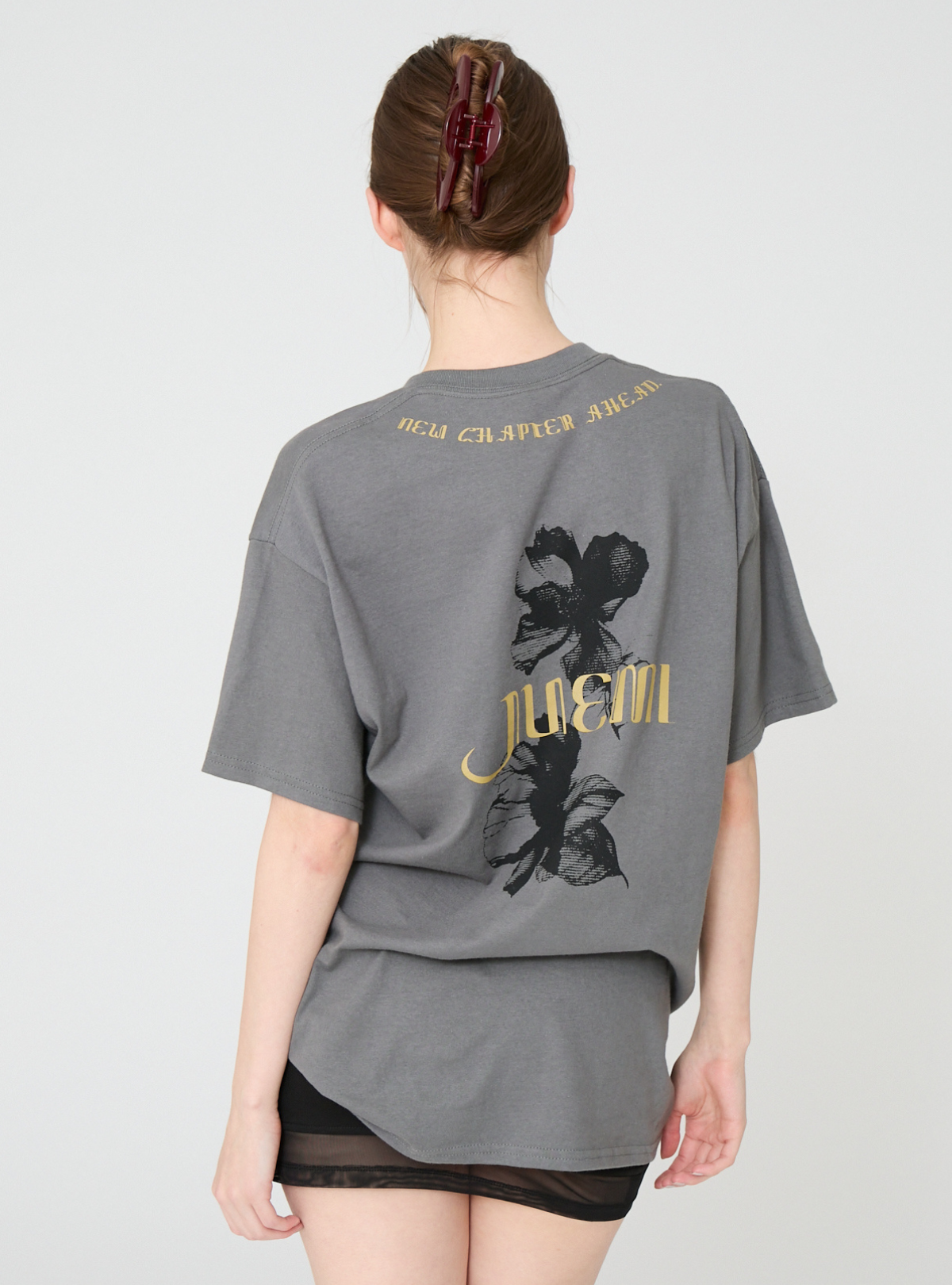 Noir Bloom Loose Tee
