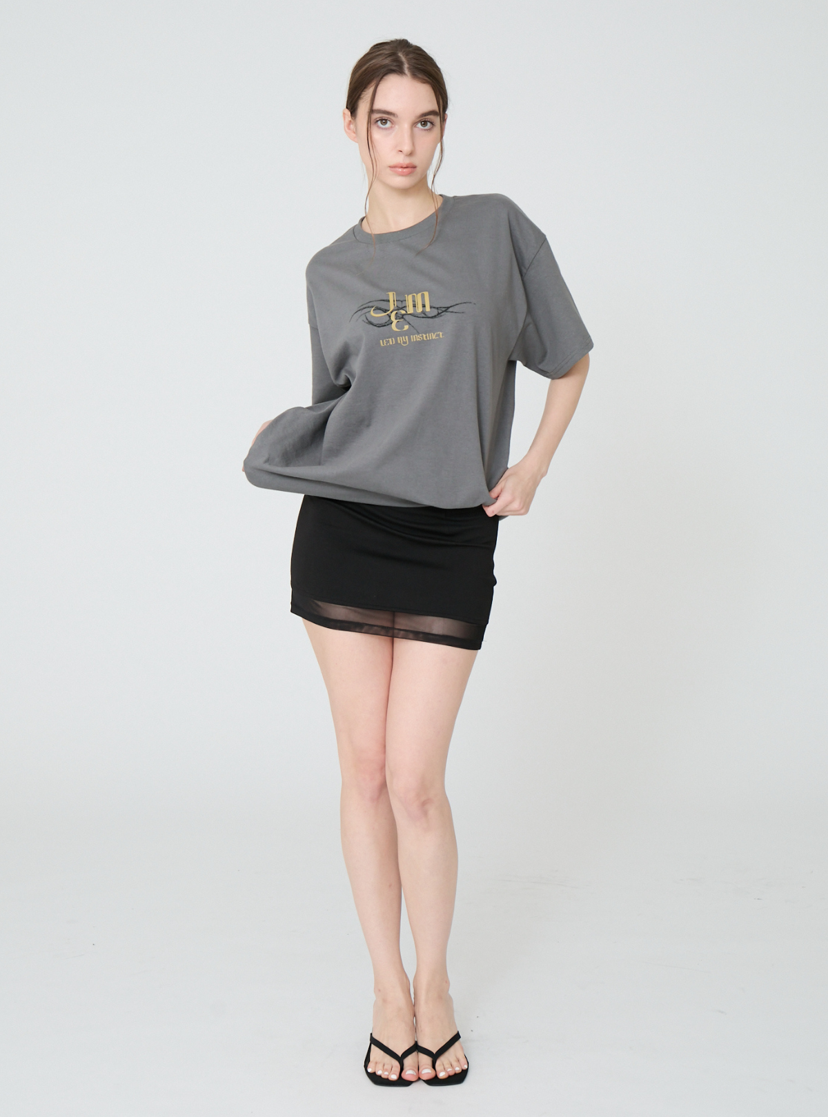 Noir Bloom Loose Tee