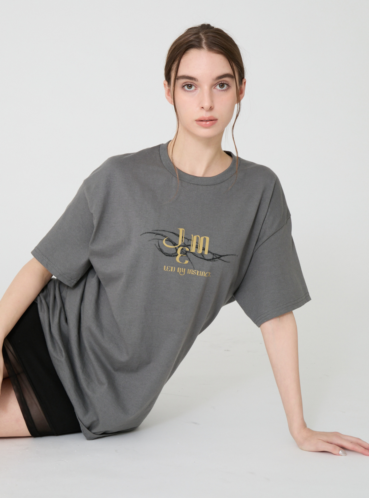 Noir Bloom Loose Tee