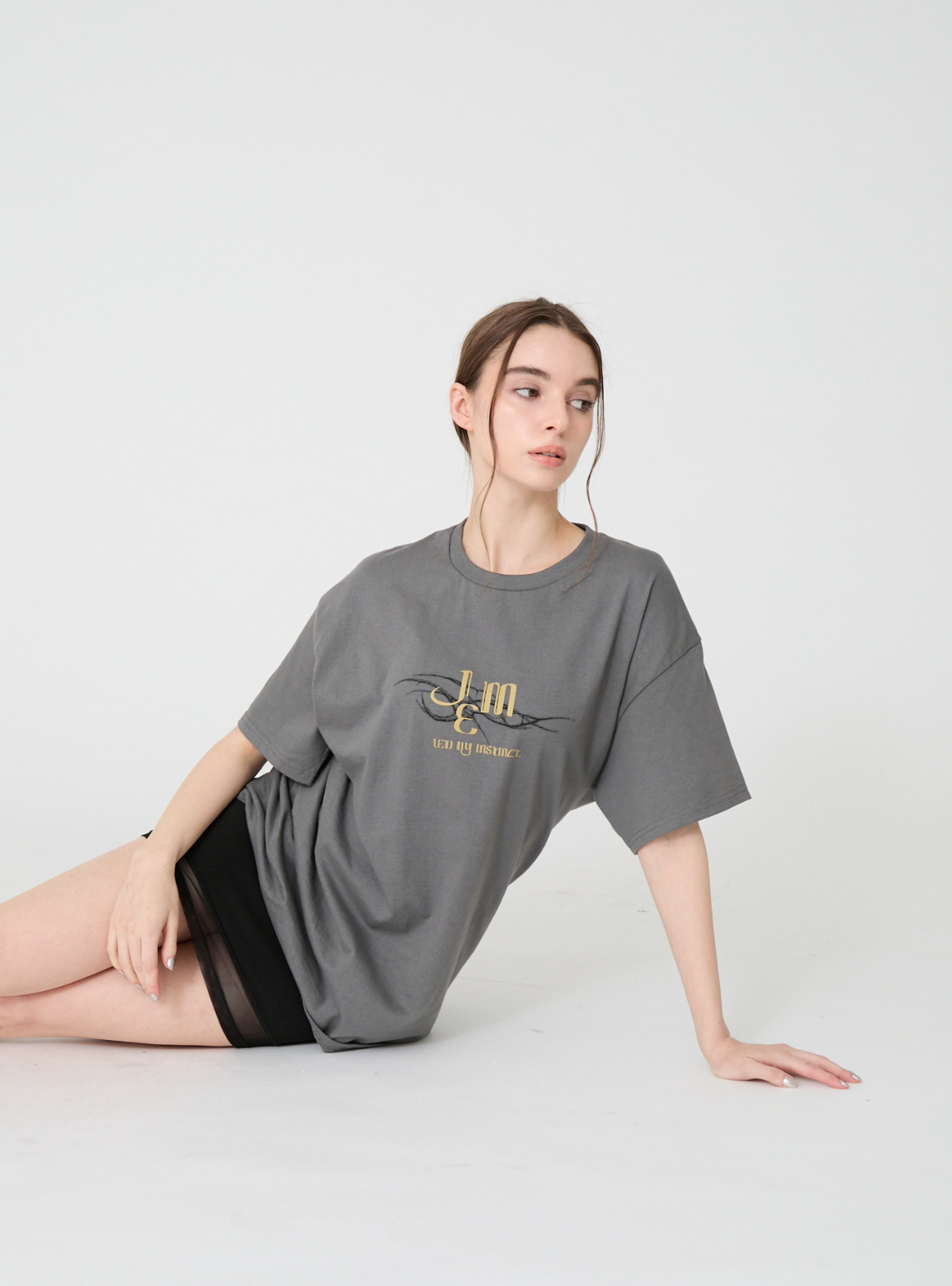 Noir Bloom Loose Tee