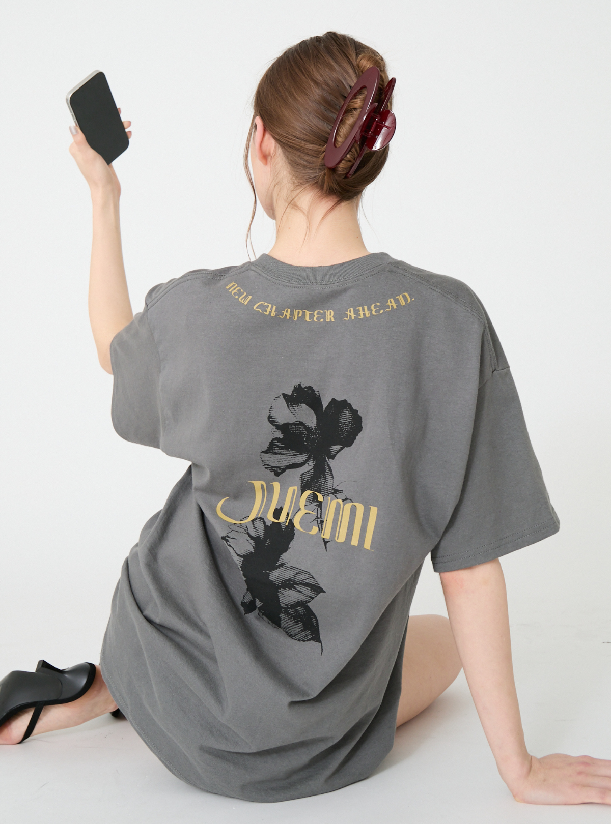 Noir Bloom Loose Tee