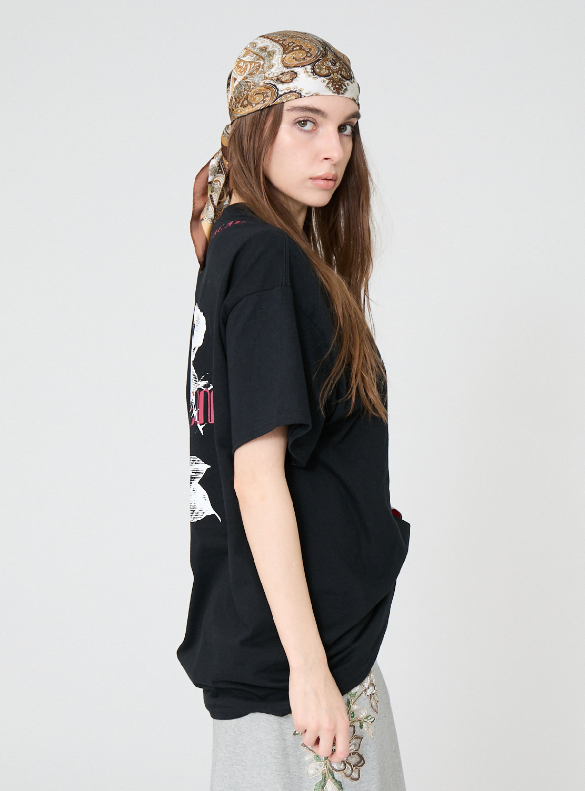 Noir Bloom Loose Tee