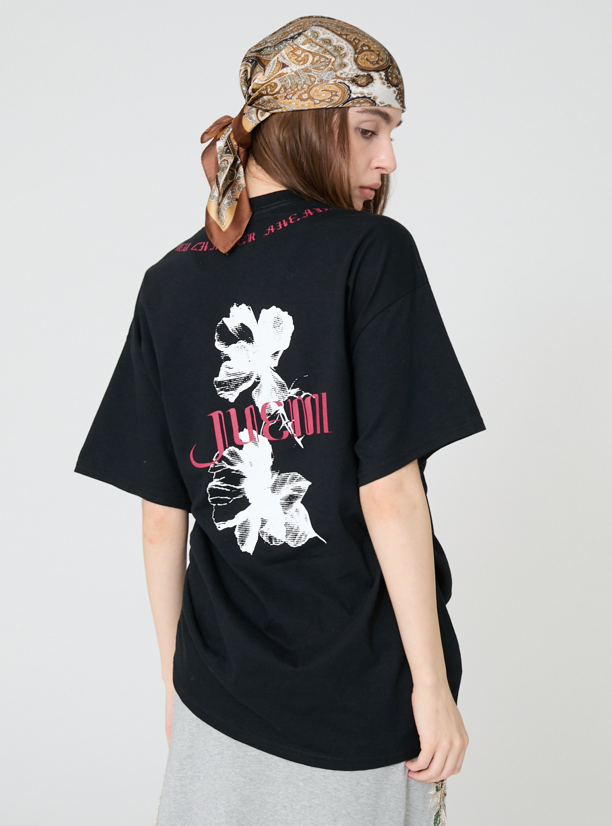 Noir Bloom Loose Tee